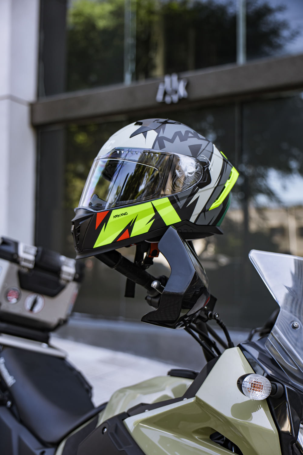 Casco MAC 069 Force Arkang Amarillo / Gris / Mate