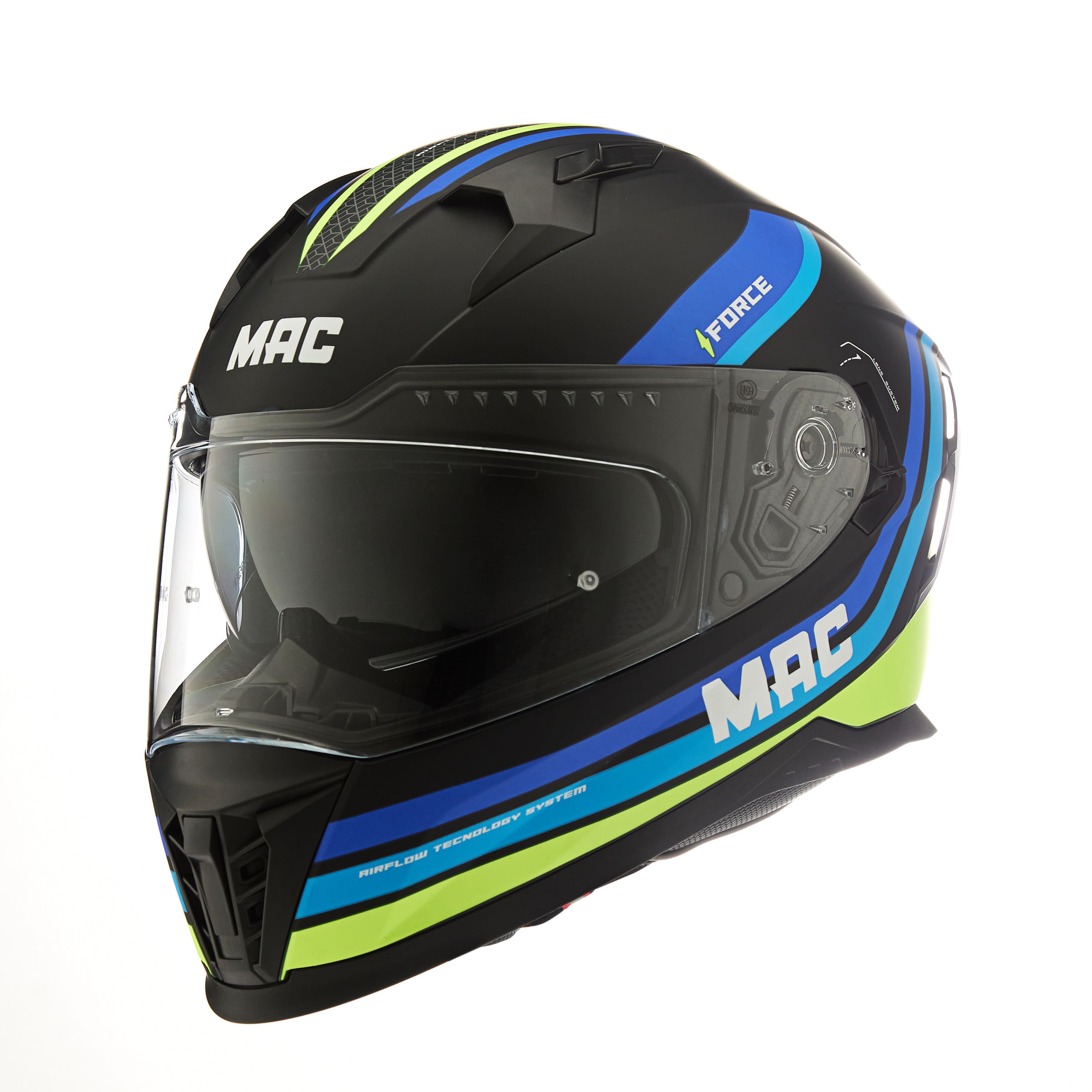 Casco MAC 069 Force Ottis Azul / Negro / Mate