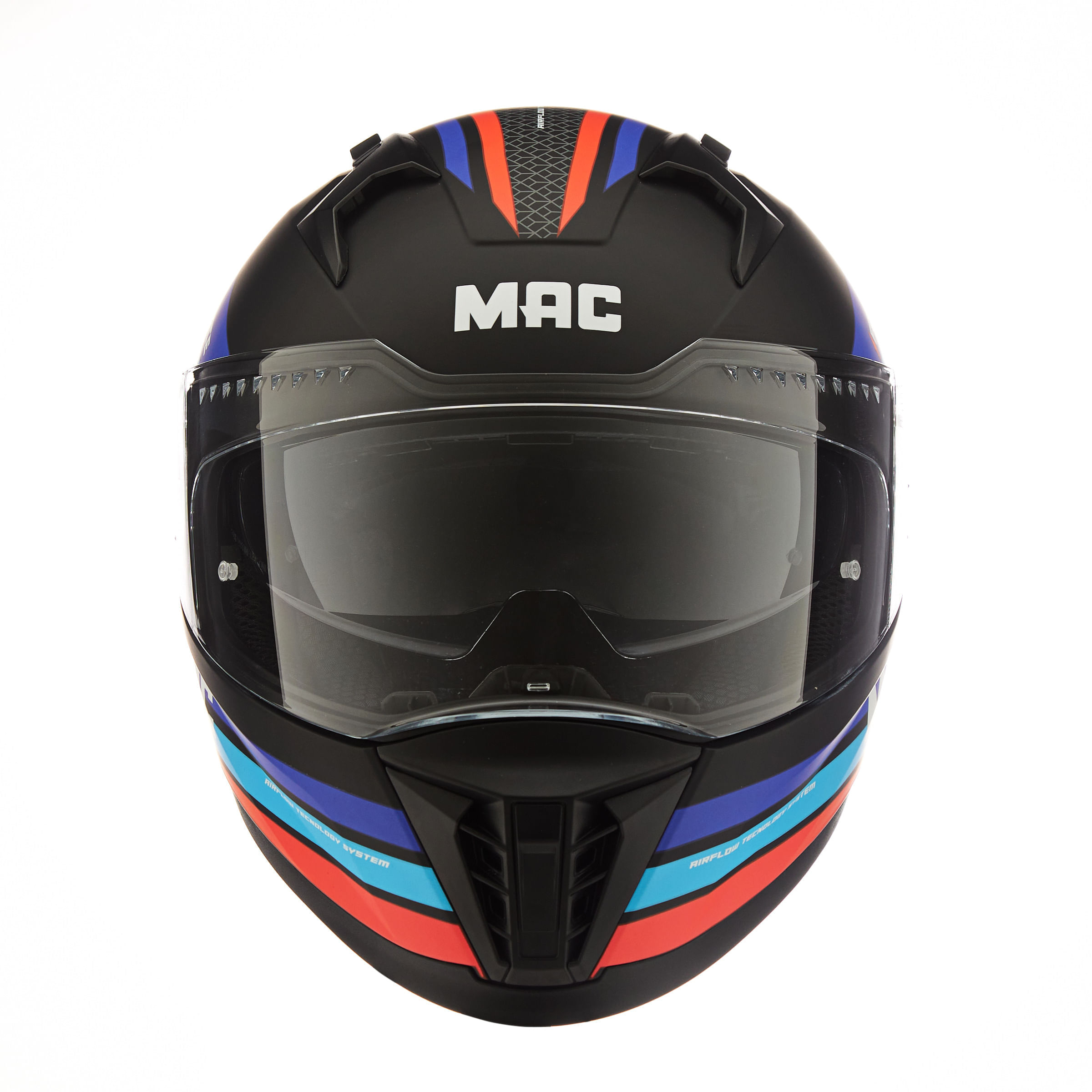 Casco MAC 069 Force Ottis Negro / Rojo / Mate