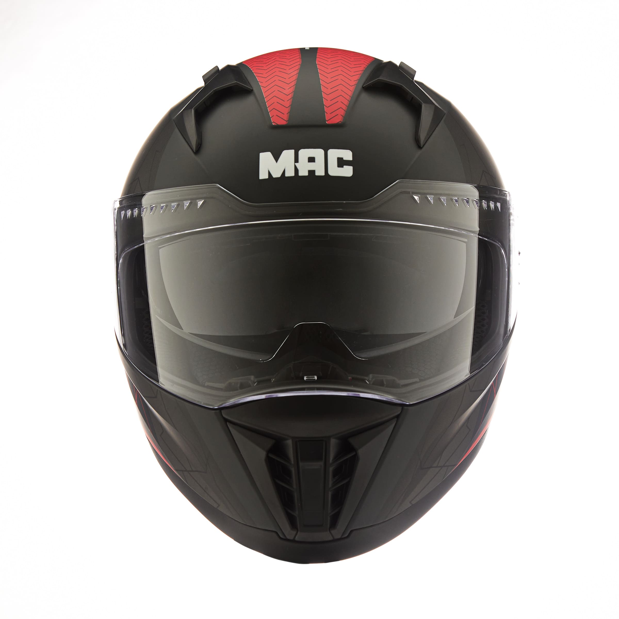 Casco MAC 069 Force Essex Negro / Rojo / Mate