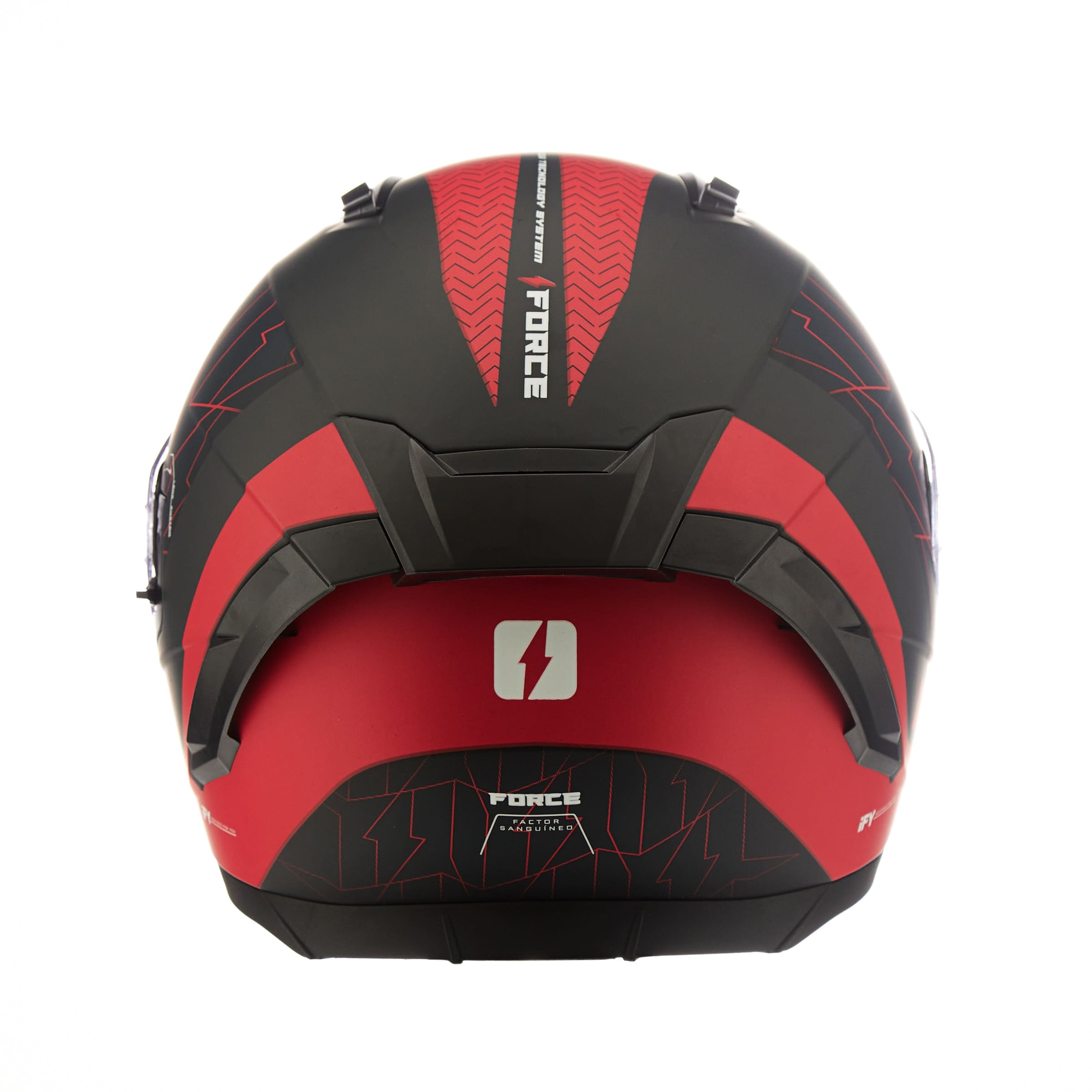 Casco MAC 069 Force Essex Negro / Rojo / Mate