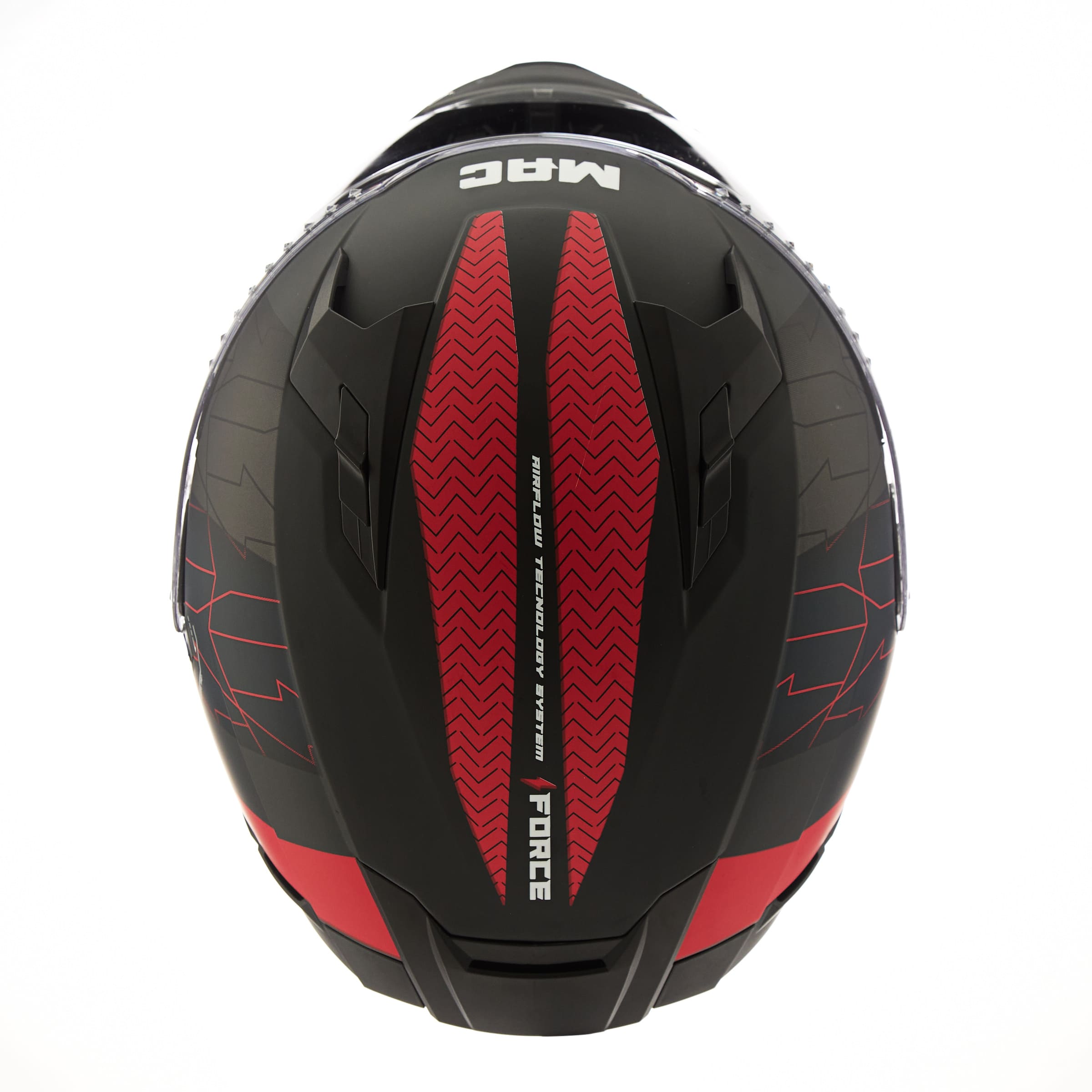 Casco MAC 069 Force Essex Negro / Rojo / Mate