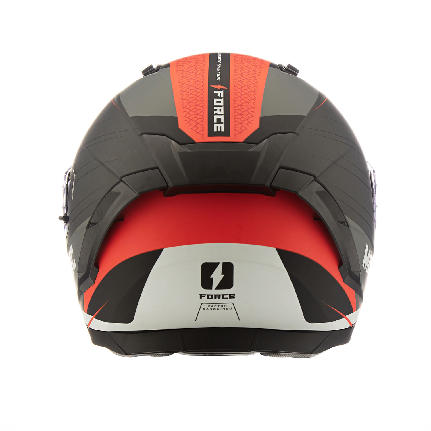 Casco MAC 069 Force Soma Negro / Rojo / Mate