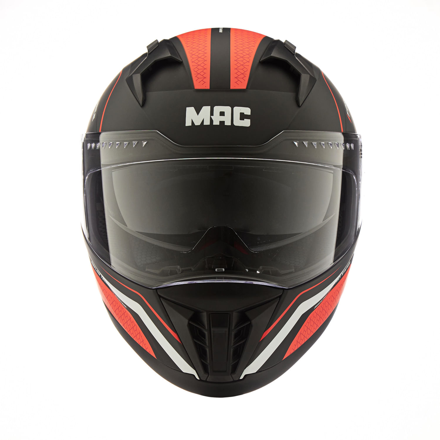 Casco MAC 069 Force Soma Negro / Rojo / Mate