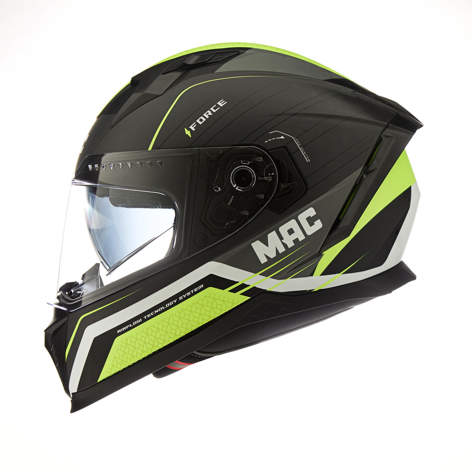 Casco MAC 069 Force Soma Amarillo / Negro / Mate
