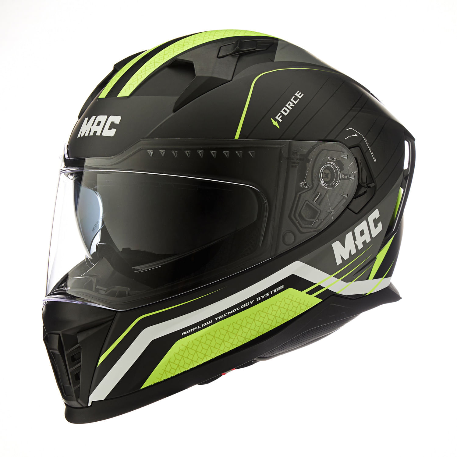 Casco MAC 069 Force Soma Amarillo / Negro / Mate