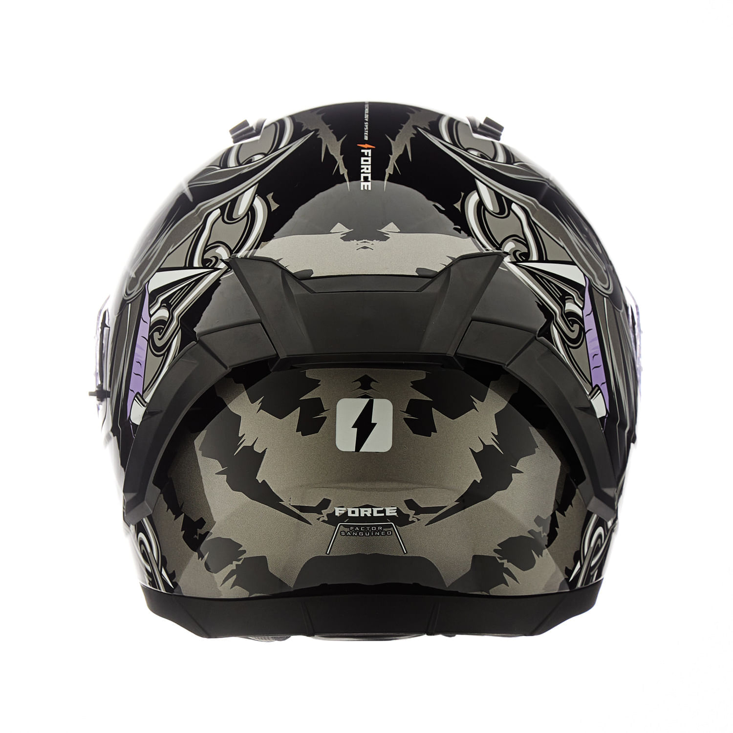 Casco MAC 069 Force Siggy Negro / Rojo / Brillo