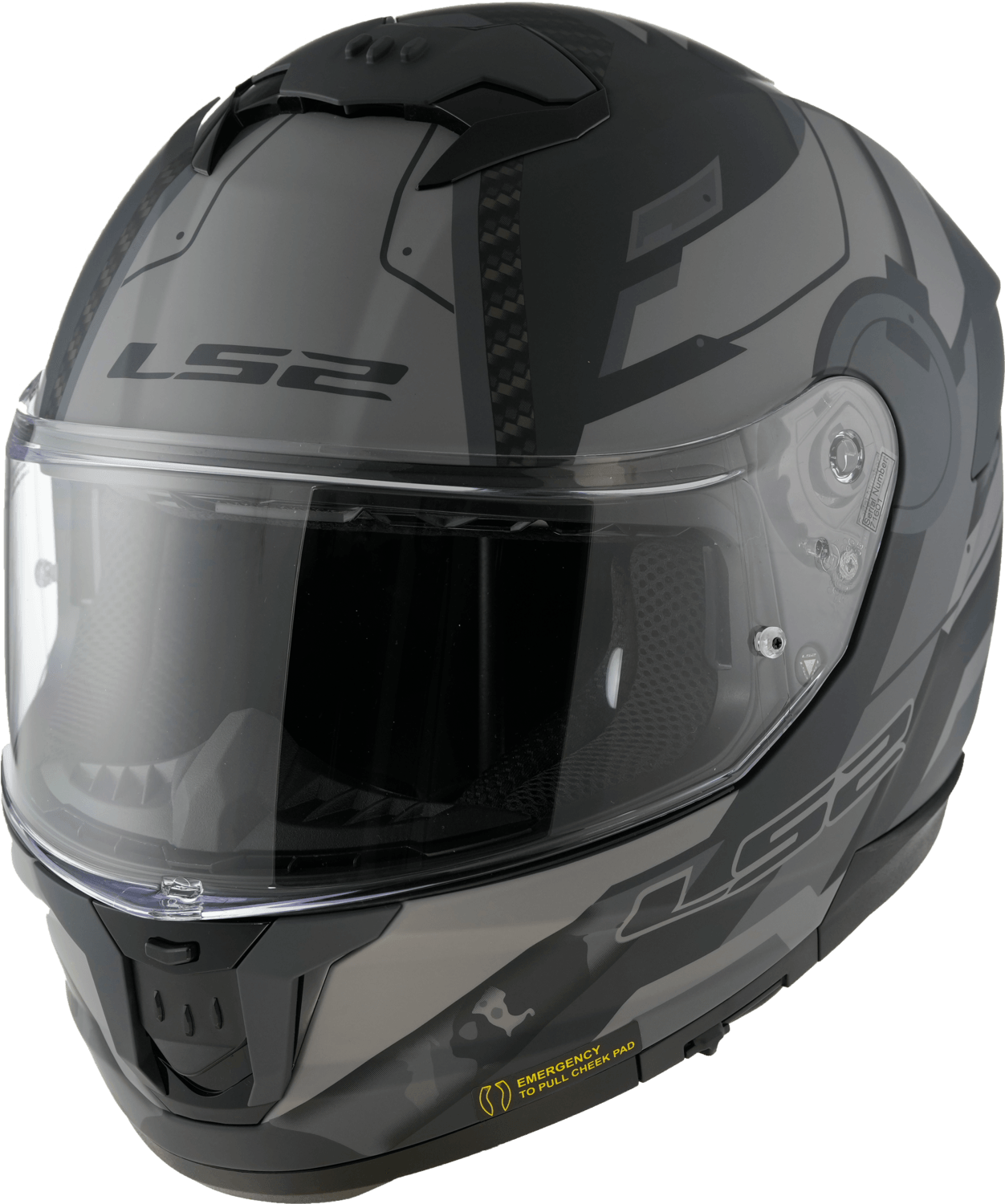 Casco LS2 808 Stream II Shadow Gris / Negro / Mate