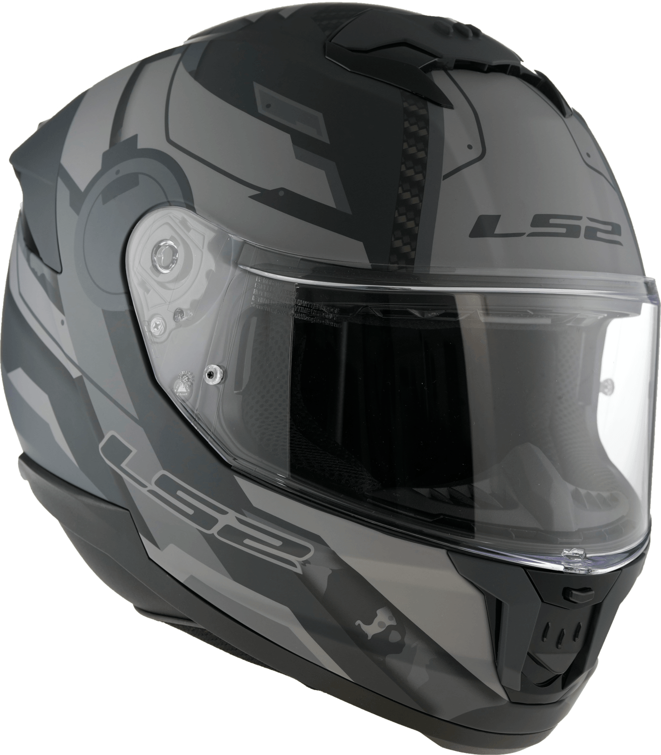 Casco LS2 808 Stream II Shadow Gris / Negro / Mate