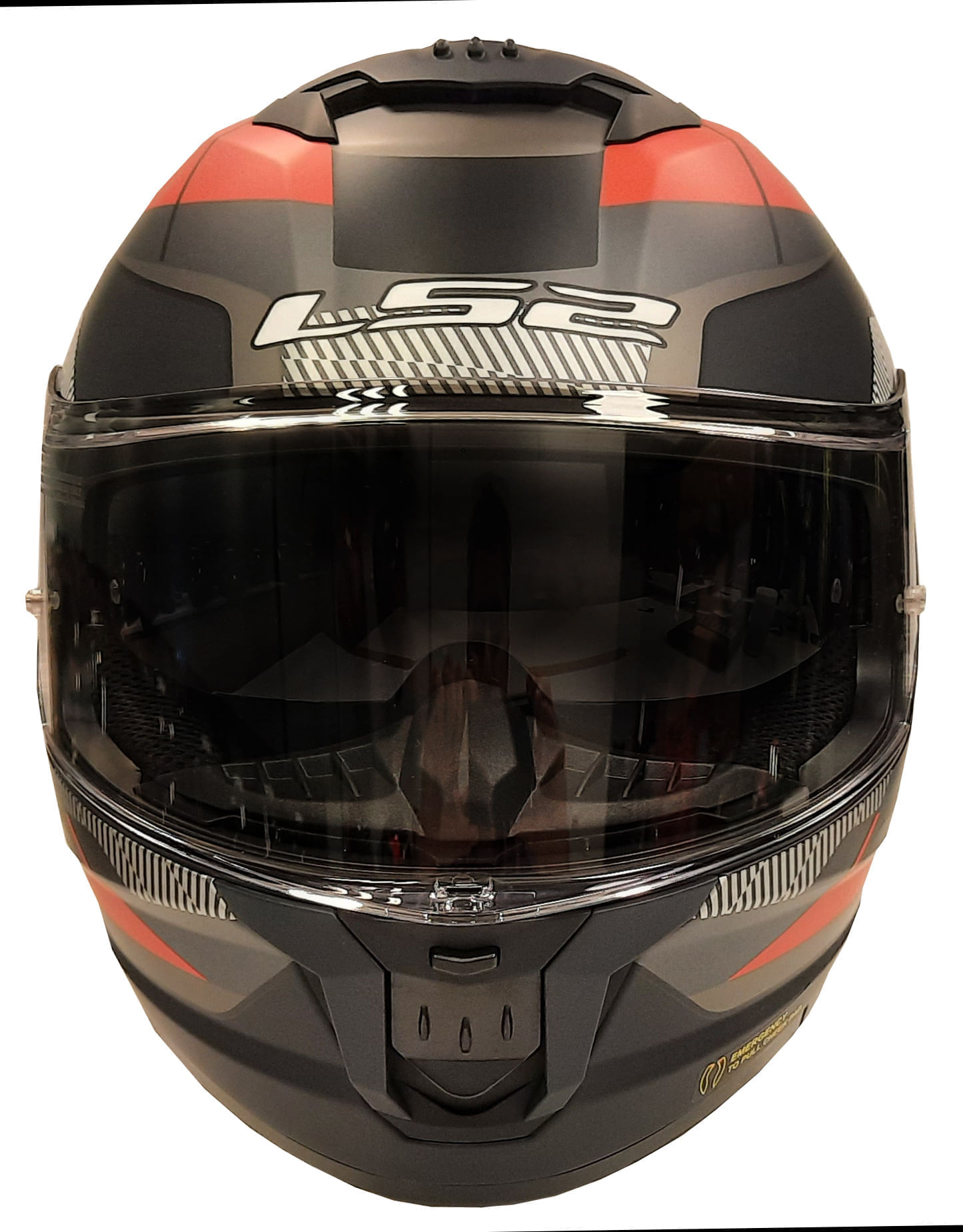 Casco LS2 808 Stream II Road Titanium Gris / Rojo / Mate