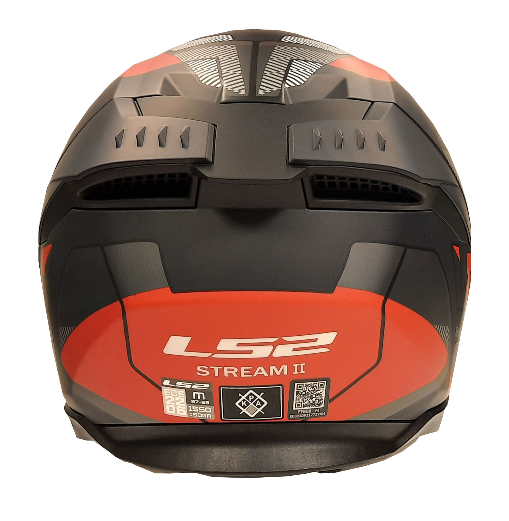 Casco LS2 808 Stream II Titanium Gris / Rojo / Mate