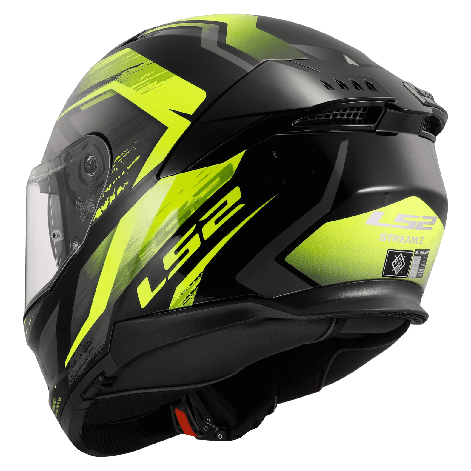Casco LS2 808 Stream II Fury Amarillo / Negro / Mate