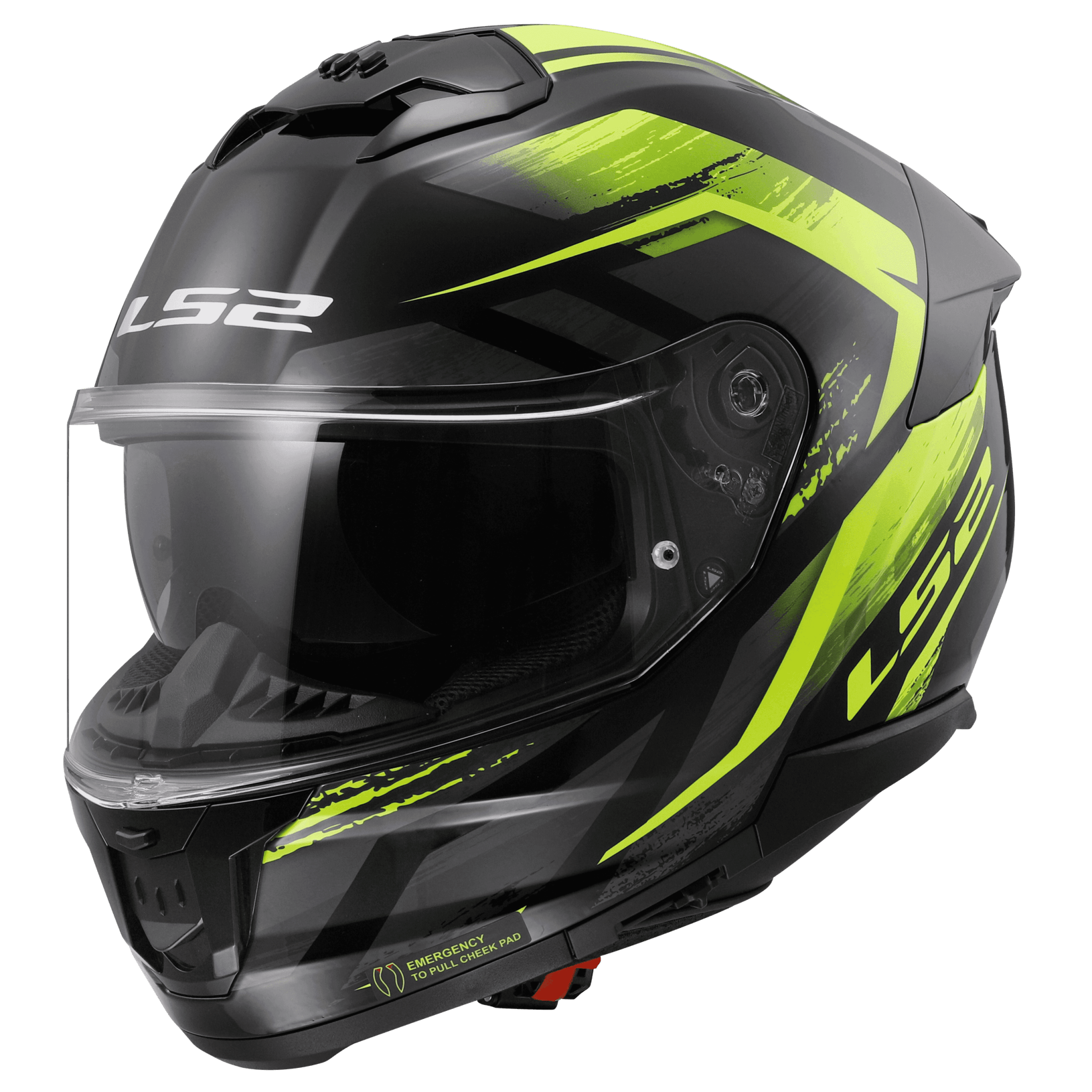 Casco LS2 808 Stream II Fury Amarillo / Negro / Mate