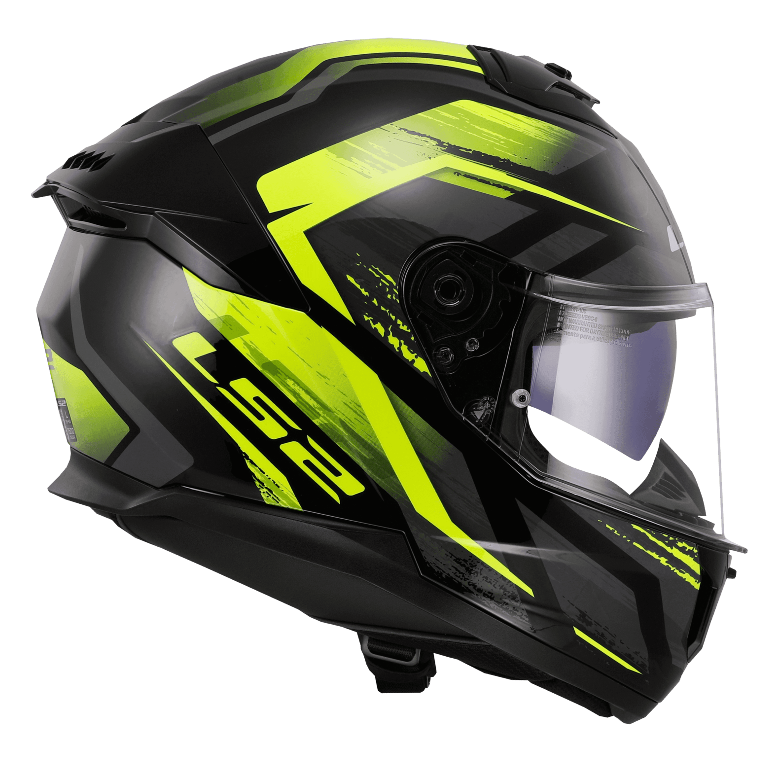 Casco LS2 808 Stream II Fury Amarillo / Negro / Mate
