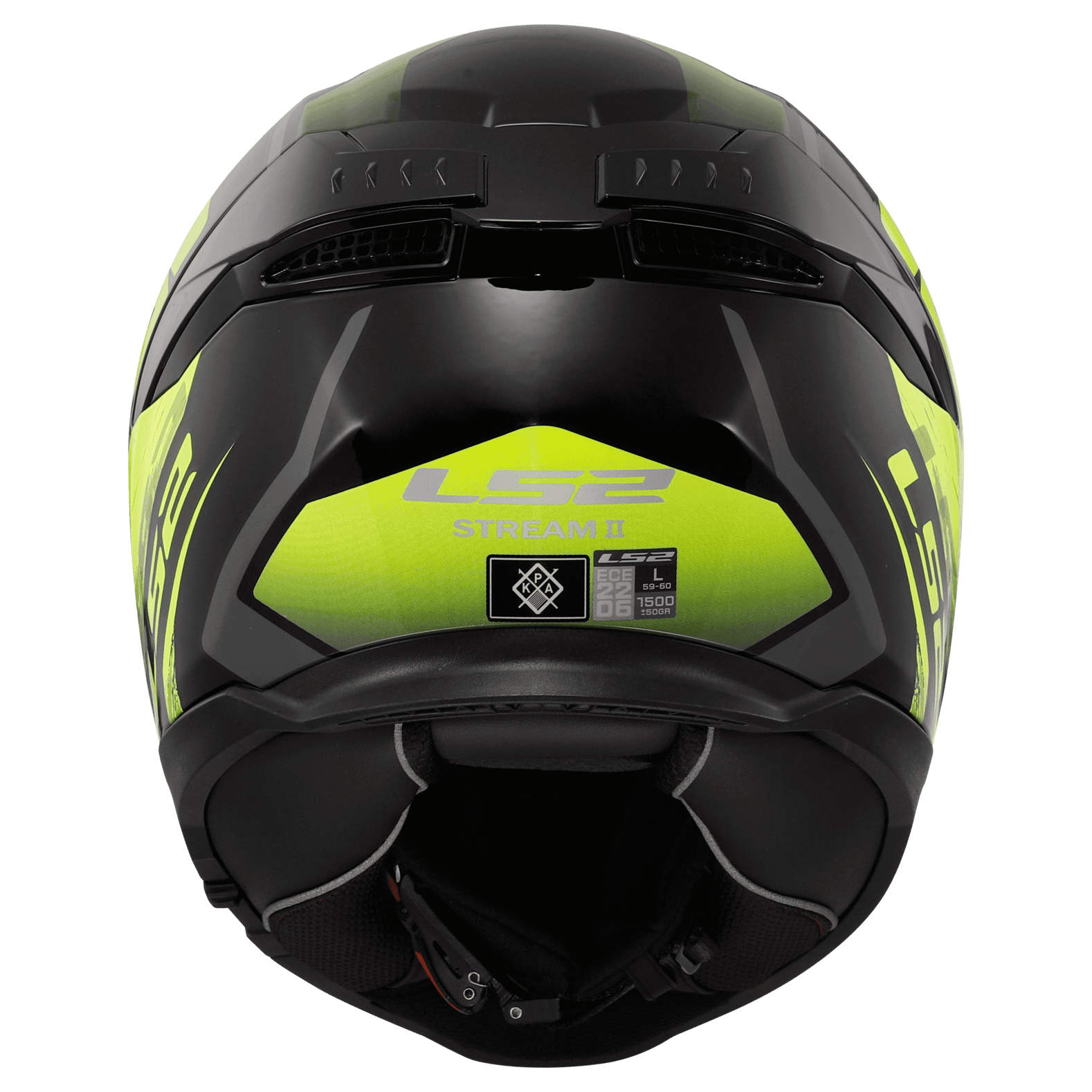 Casco LS2 808 Stream II Fury Amarillo / Negro / Mate