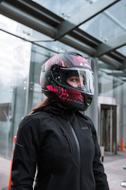 Casco LS2 808 Stream II Jungle Negro / Rosa / Mate