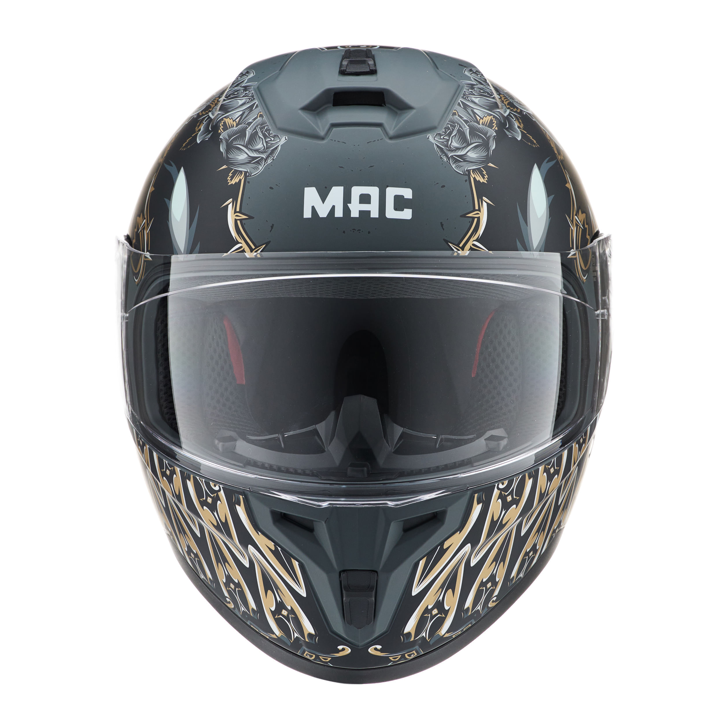 Casco MAC 070 Volt Lovepredator Negro / Dorado / Mate