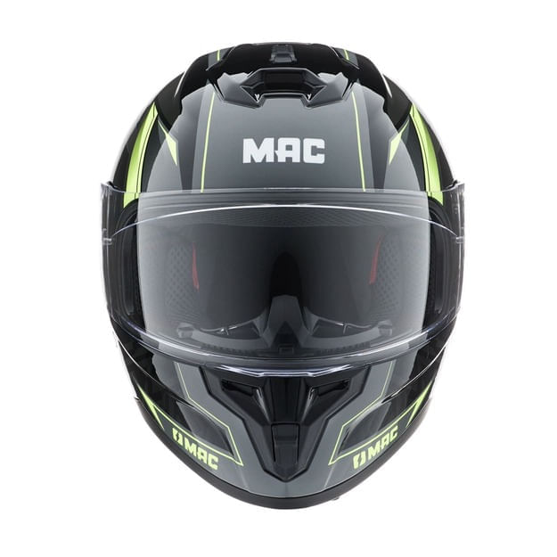 Casco MAC 070 Volt Komak Negro / Amarillo / Brillo