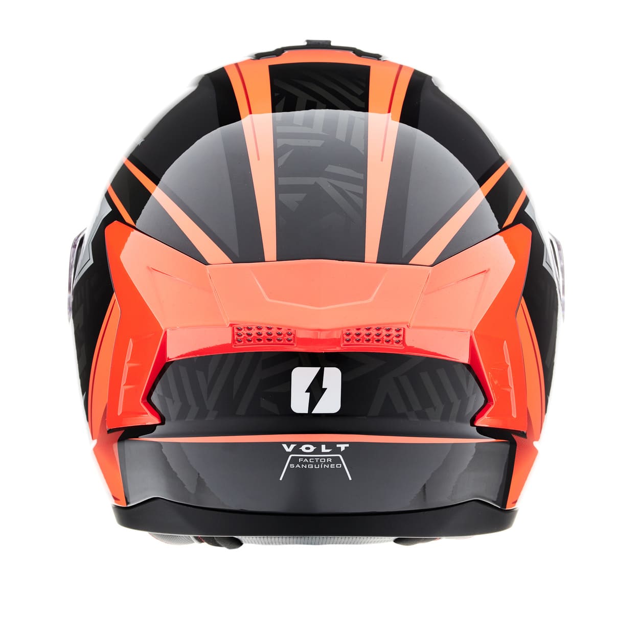 Casco MAC 070 Volt Komak Negro / Naranja / Brillo