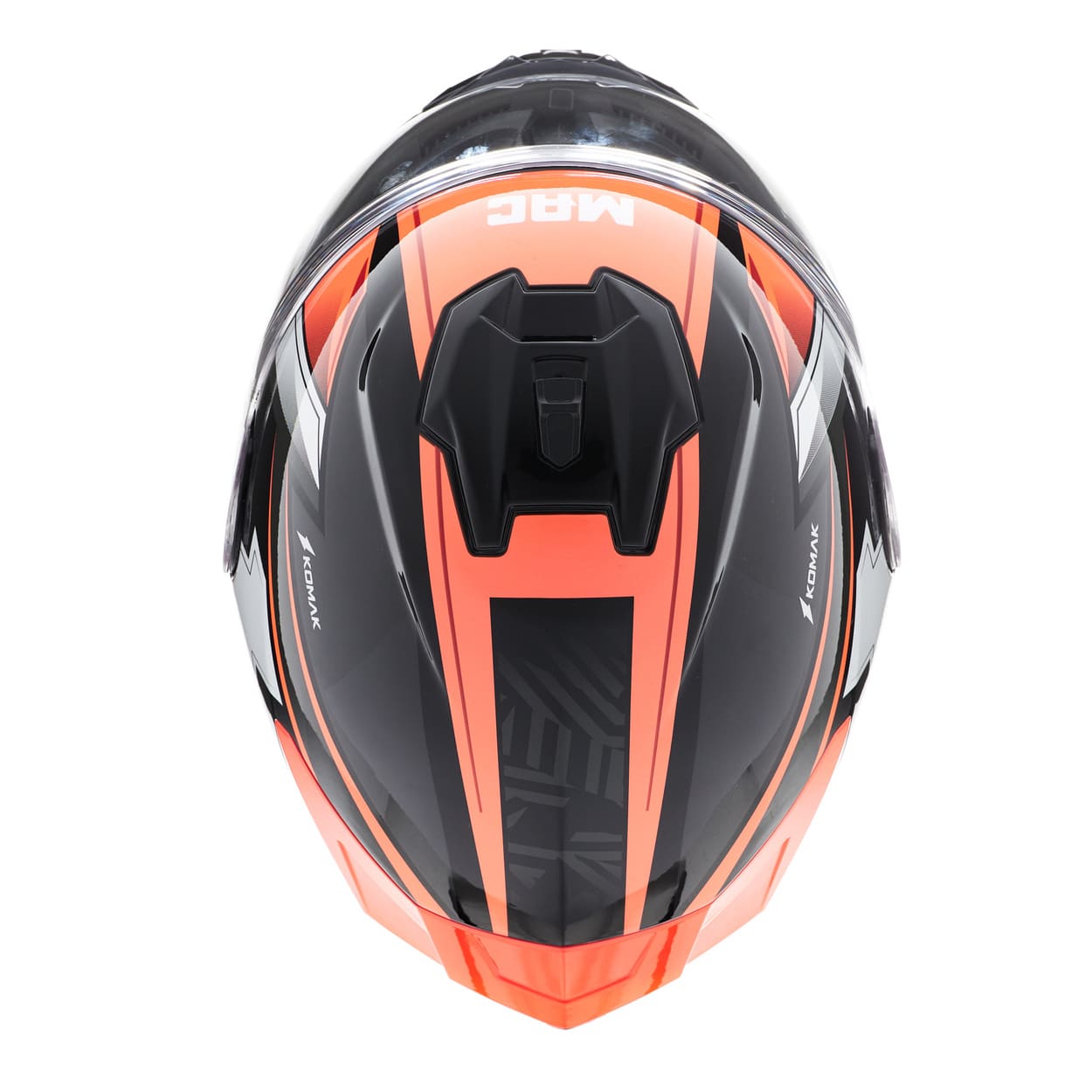 Casco MAC 070 Volt Komak Negro / Naranja / Brillo
