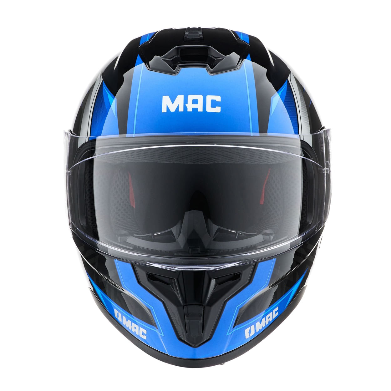 Casco MAC 070 Volt Komak Negro / Azul / Brillo