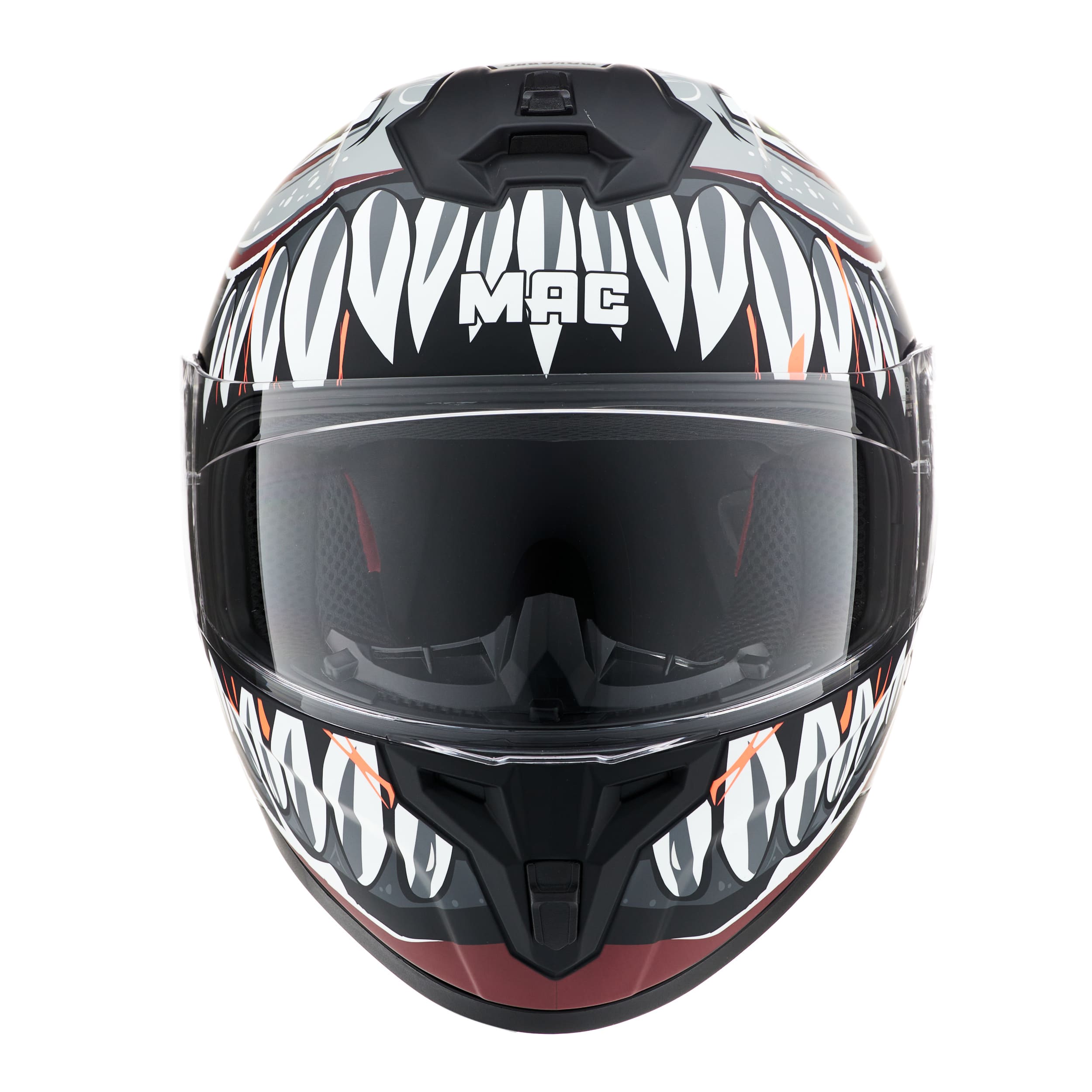 Casco MAC 070 Volt Makabro Negro / Blanco / Mate