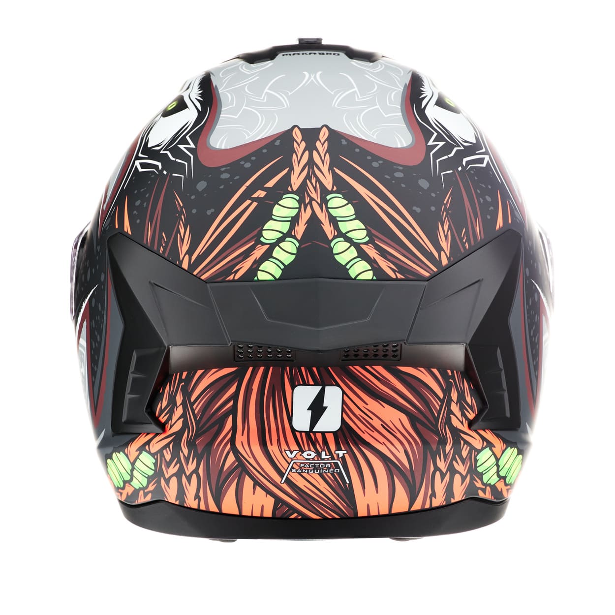 Casco MAC 070 Volt Makabro Negro / Blanco / Mate