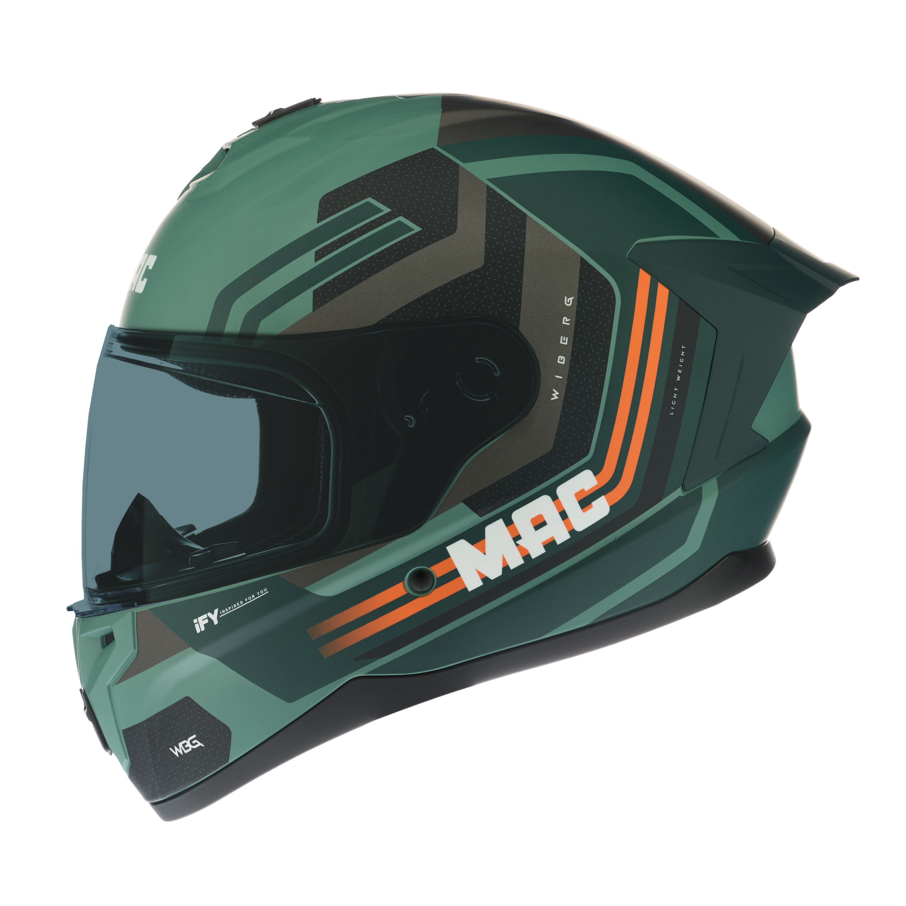 Casco MAC Volt 070 Wiberg Edición Especial Visor Extra / Verde / Negro / Mate