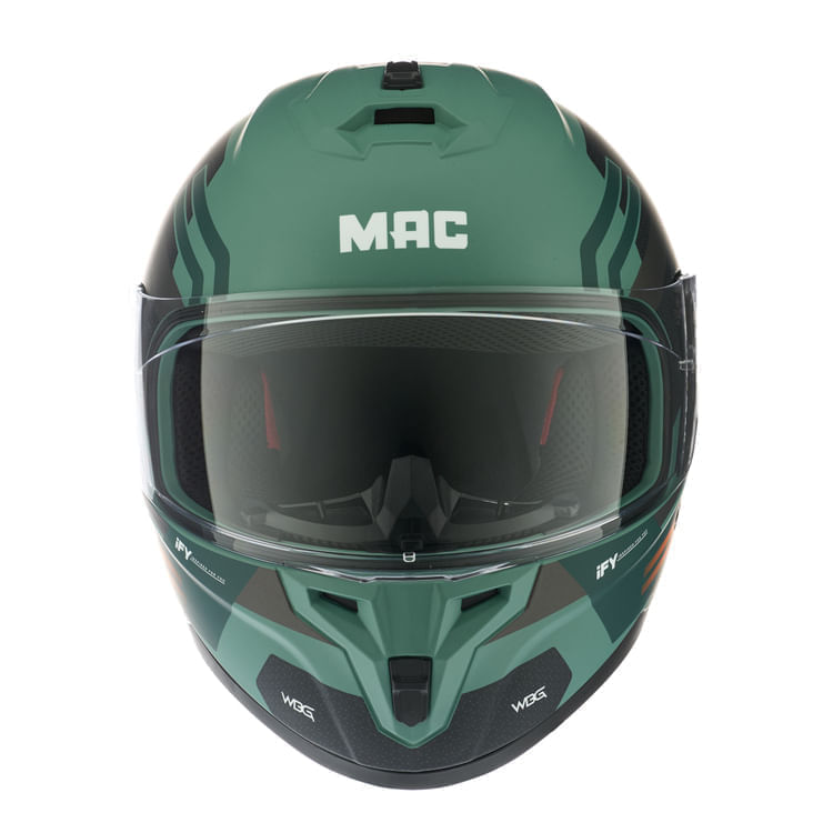 Casco MAC Volt 070 Wiberg Edición Especial Visor Extra / Verde / Negro / Mate