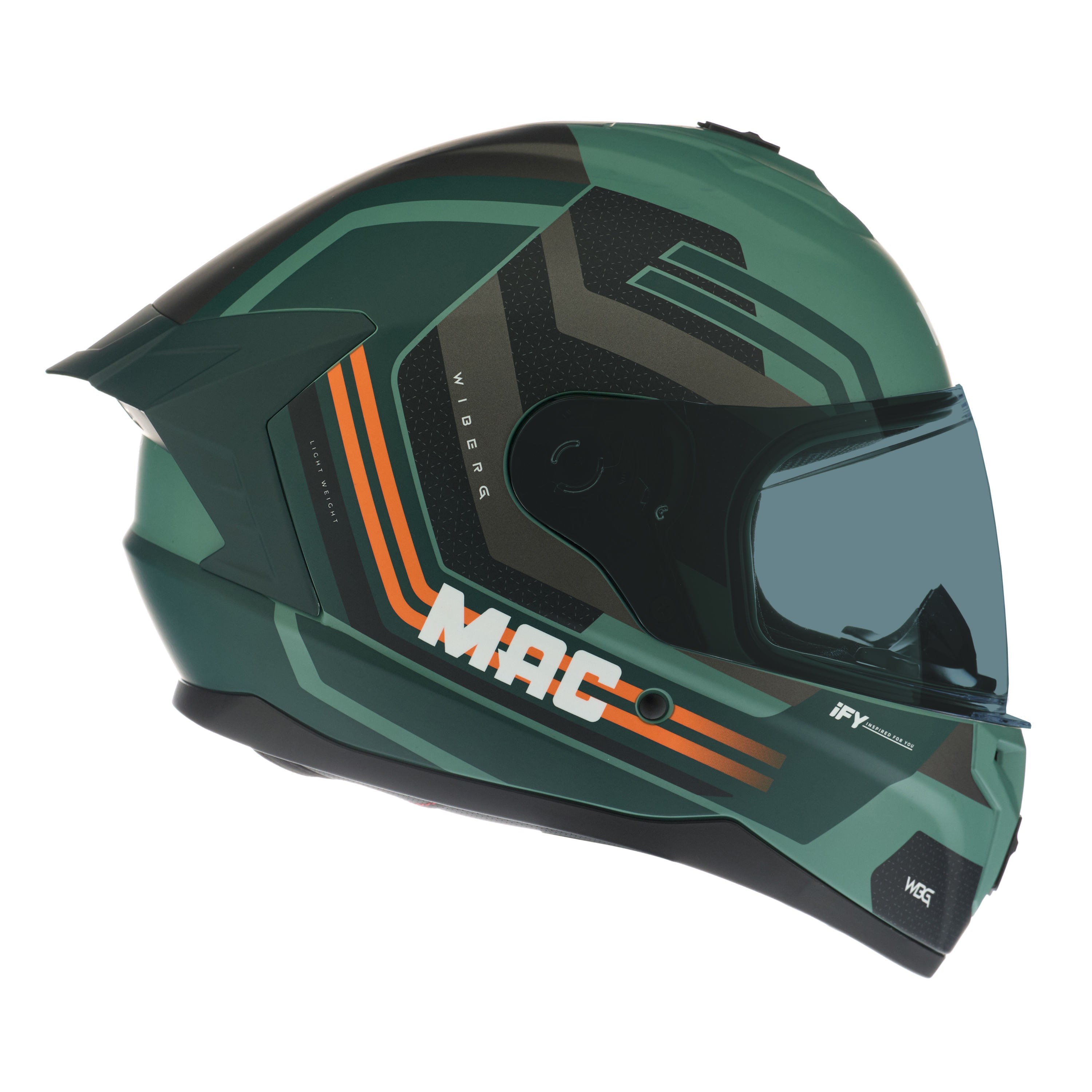 Casco MAC Volt 070 Wiberg Edición Especial Visor Extra / Verde / Negro / Mate