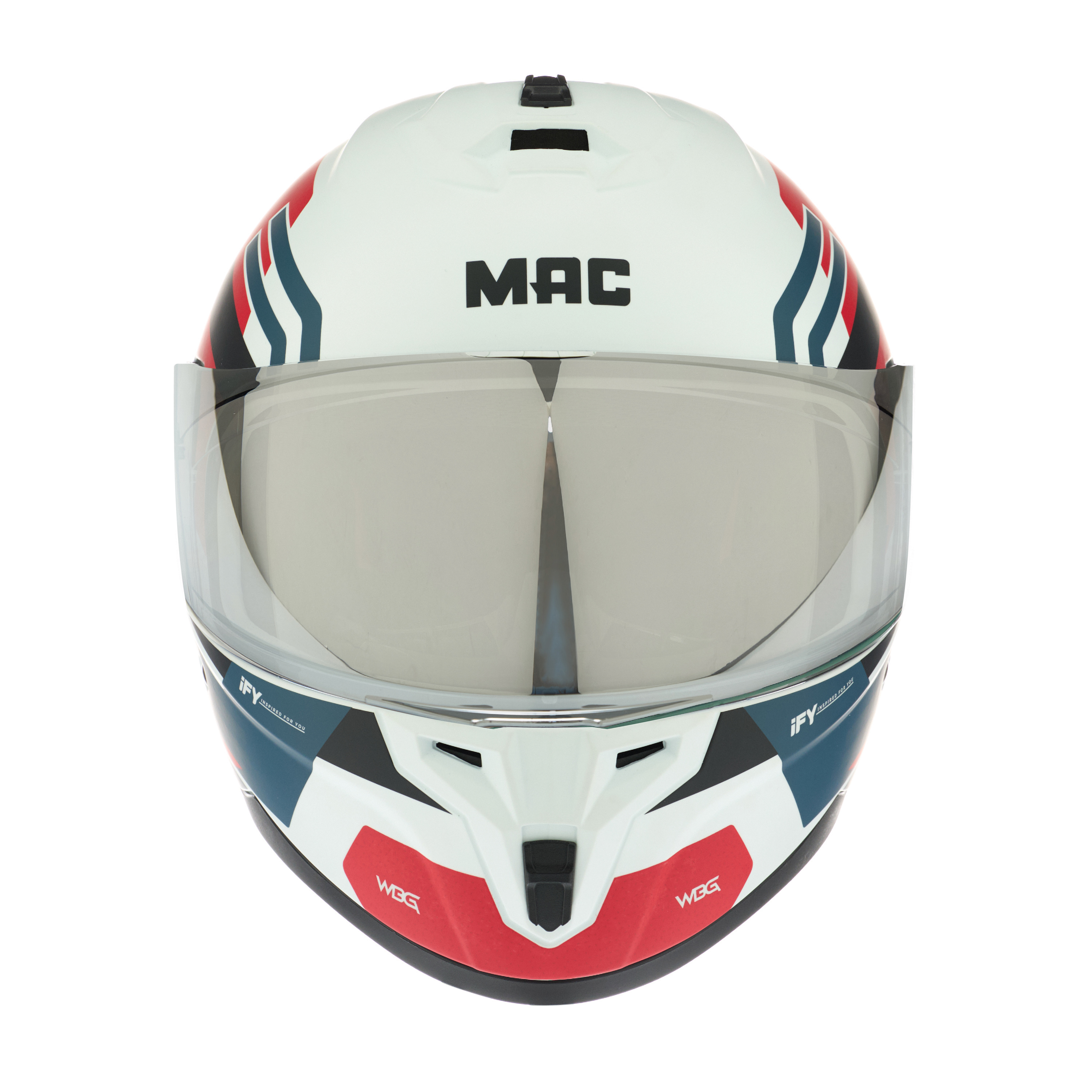 Casco MAC Volt 070 Wiberg Edición Especial Visor Extra / Rojo / Azul / Mate