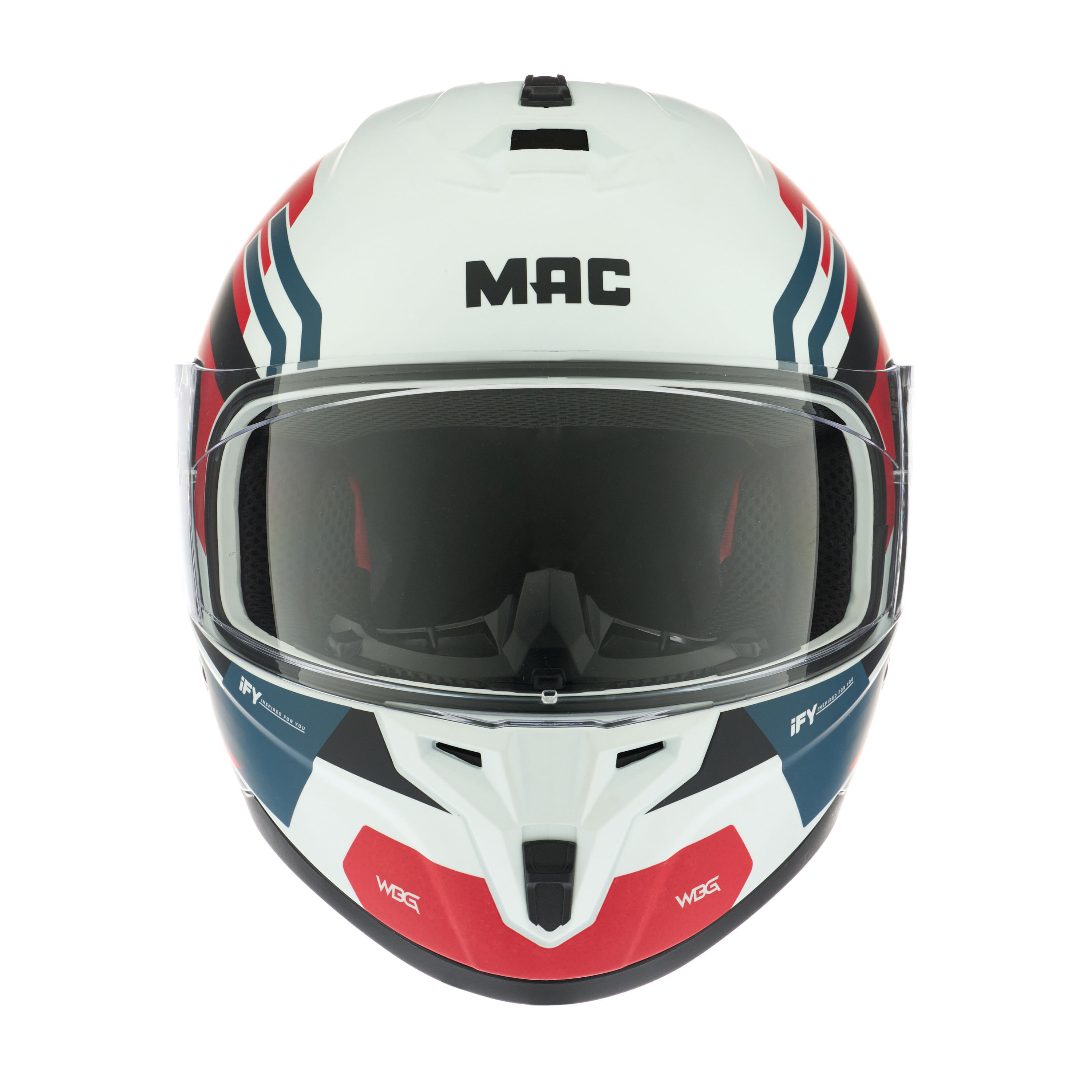 Casco MAC Volt 070 Wiberg Edición Especial Visor Extra / Rojo / Azul / Mate