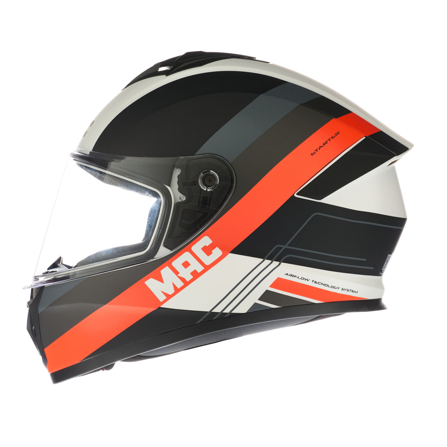Casco MAC 801 Starter Winexzor Negro / Blanco / Mate