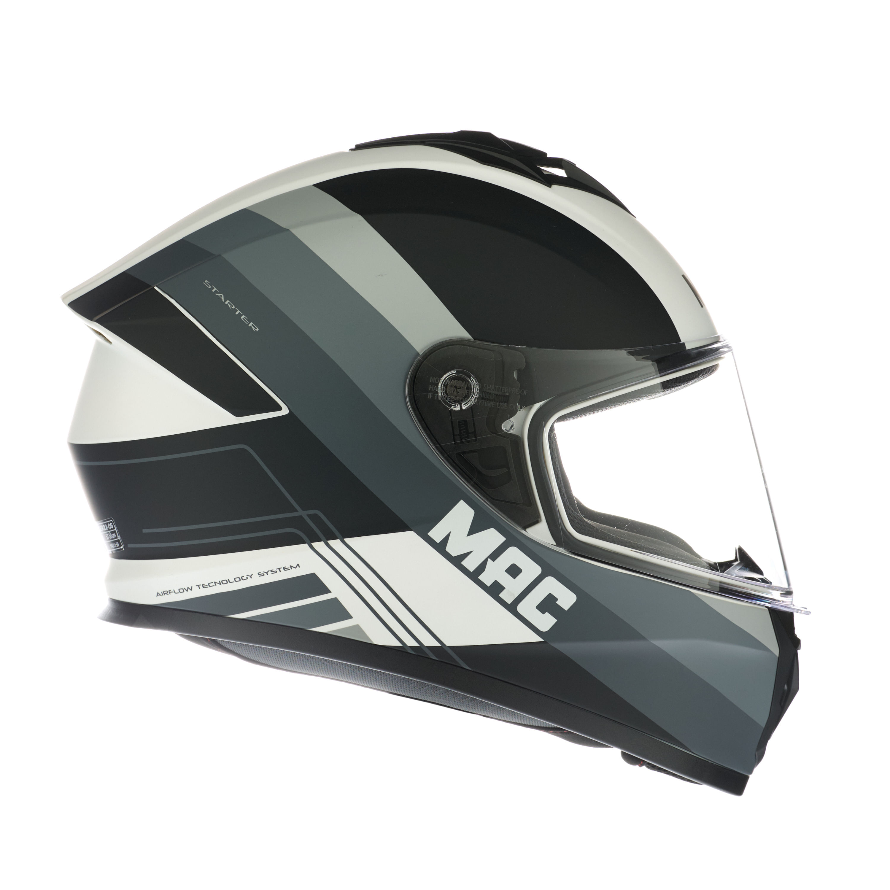 Casco MAC 801 Starter Winexzor Negro / Gris / Mate