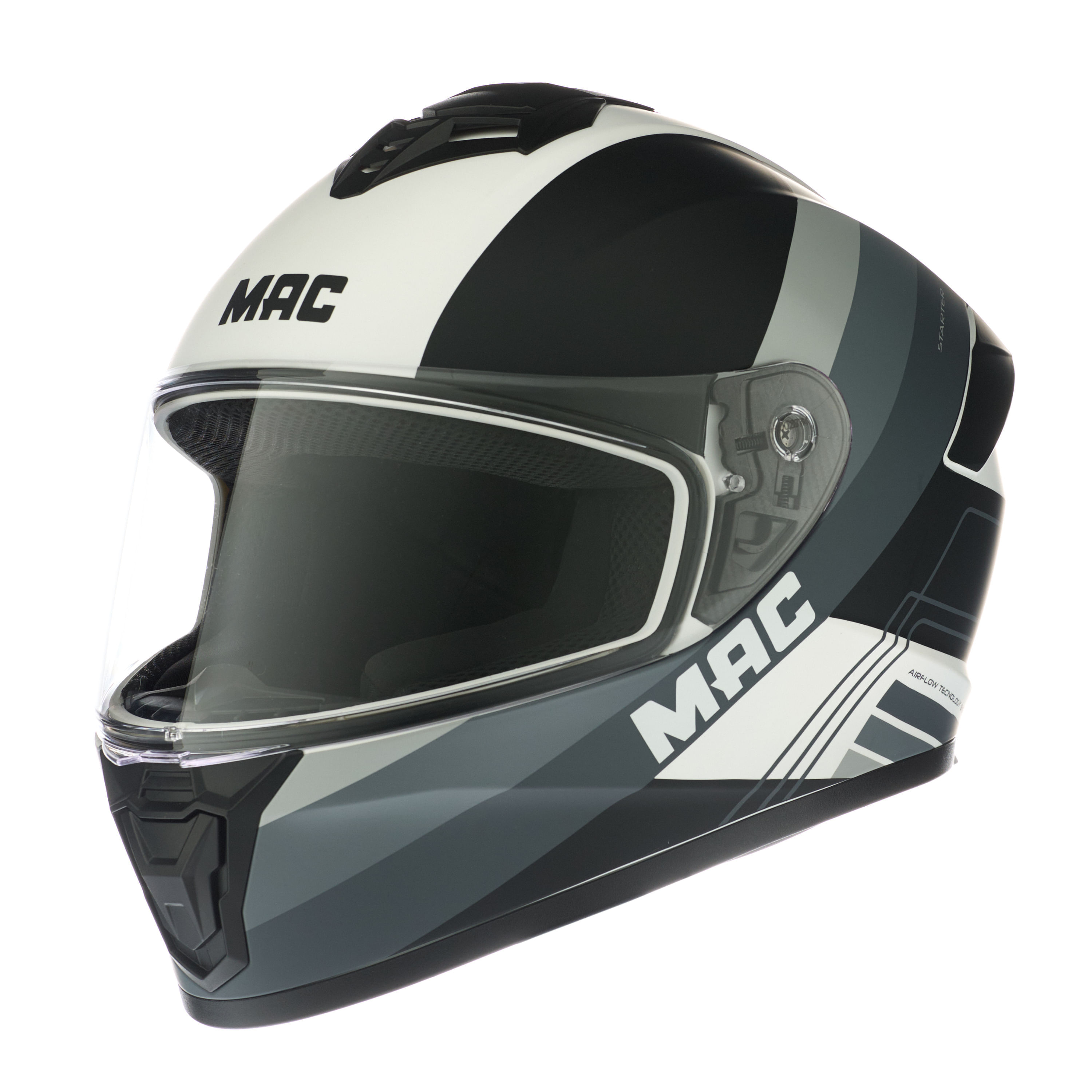 Casco MAC 801 Starter Winexzor Negro / Gris / Mate