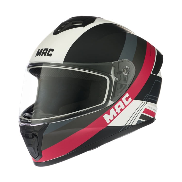Casco MAC 801 Starter Winexzor Blanco / Rosa / Mate
