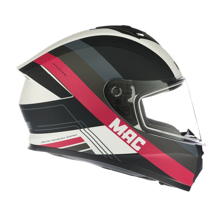 Casco MAC 801 Starter Winexzor Blanco / Rosa / Mate