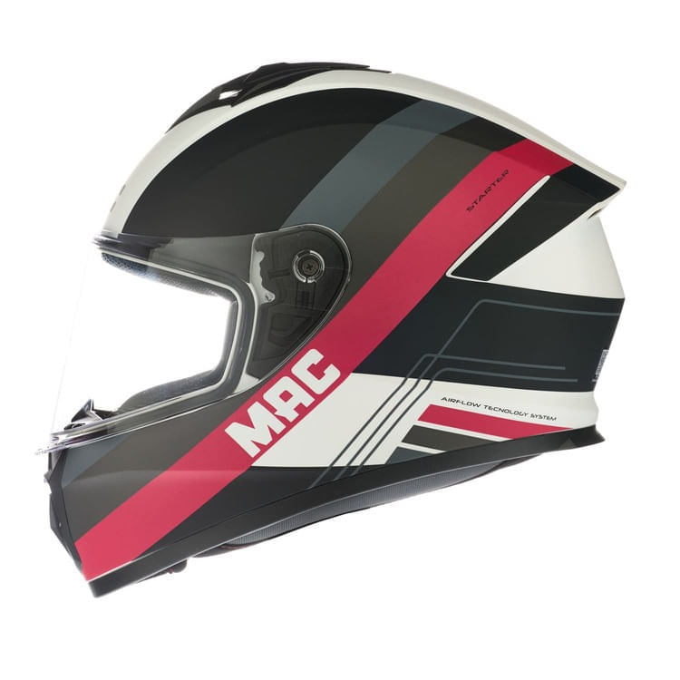 Casco MAC 801 Starter Winexzor Blanco / Rosa / Mate
