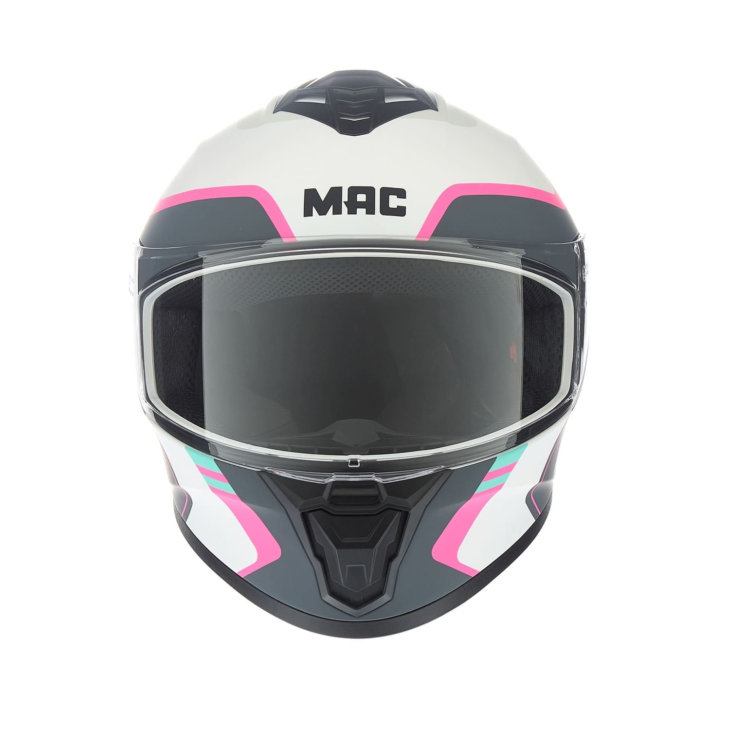 Casco MAC 801 Starter Qurbik Blanco / Rosa / Mate