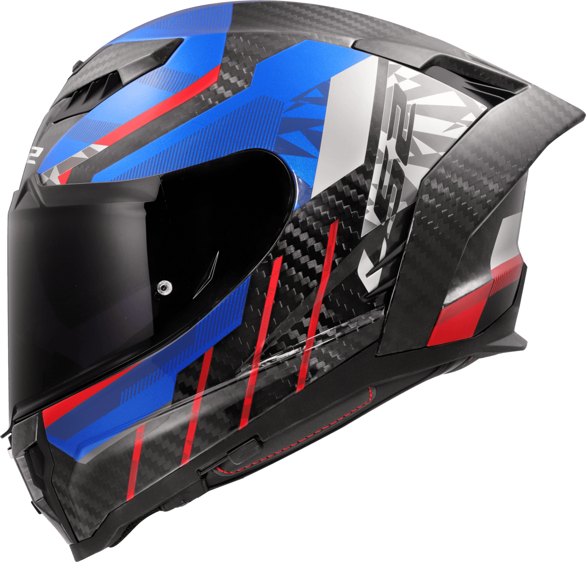 Casco LS2 807 Dragon Carbono Trax Azul / Brillo