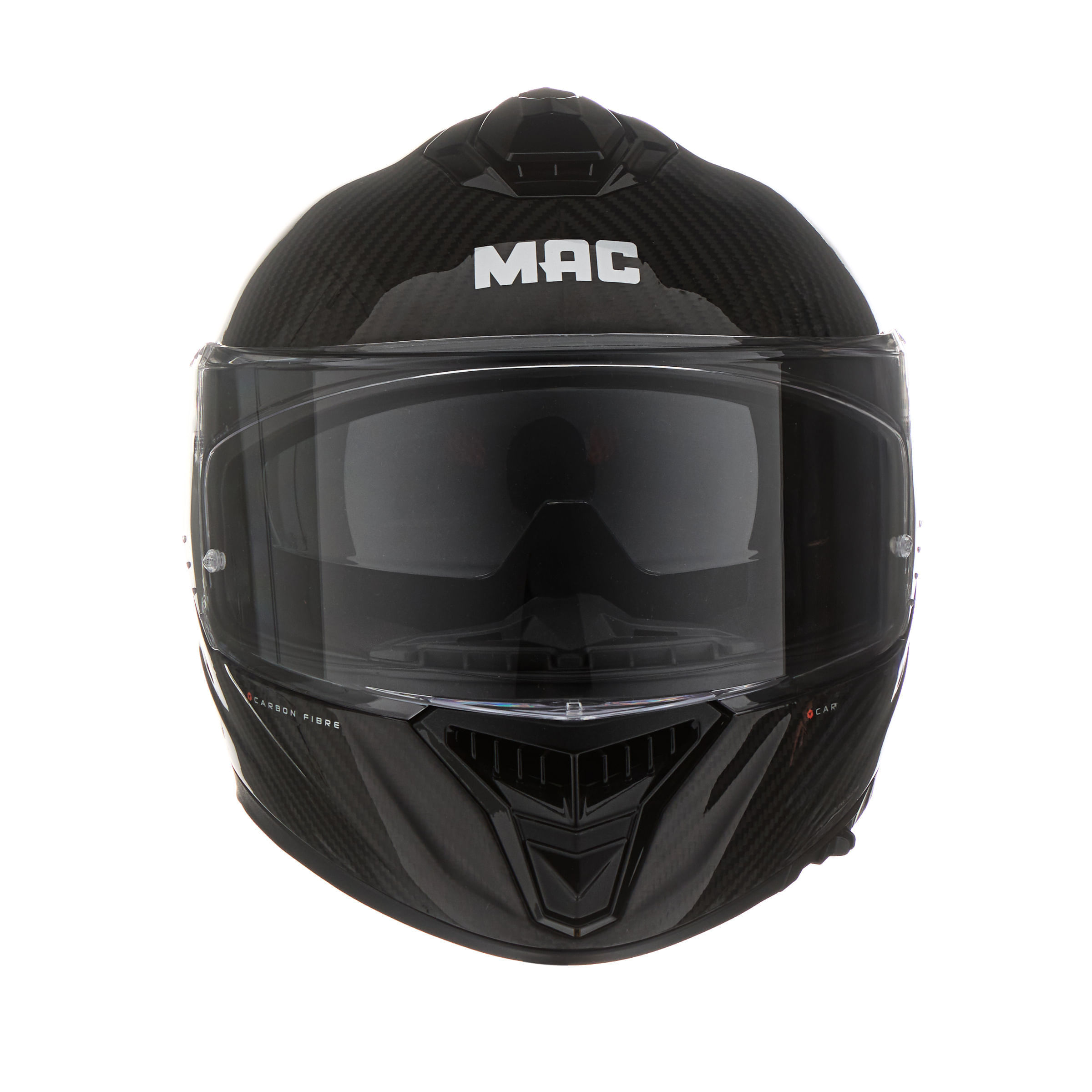 Casco MAC 861 Alpha Carbono Solid Negro / Brillo