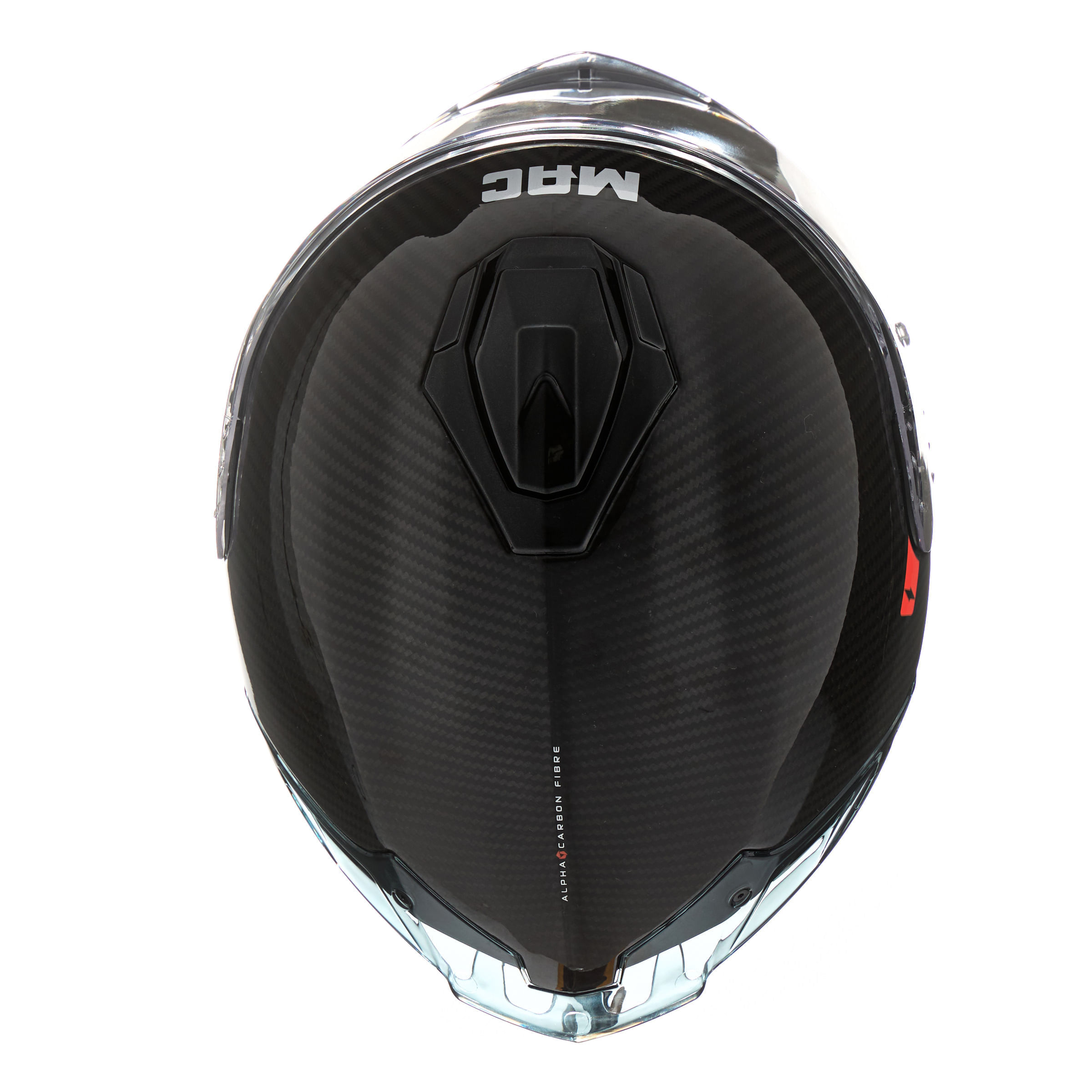 Casco MAC 861 Alpha Carbono Solid Negro / Brillo