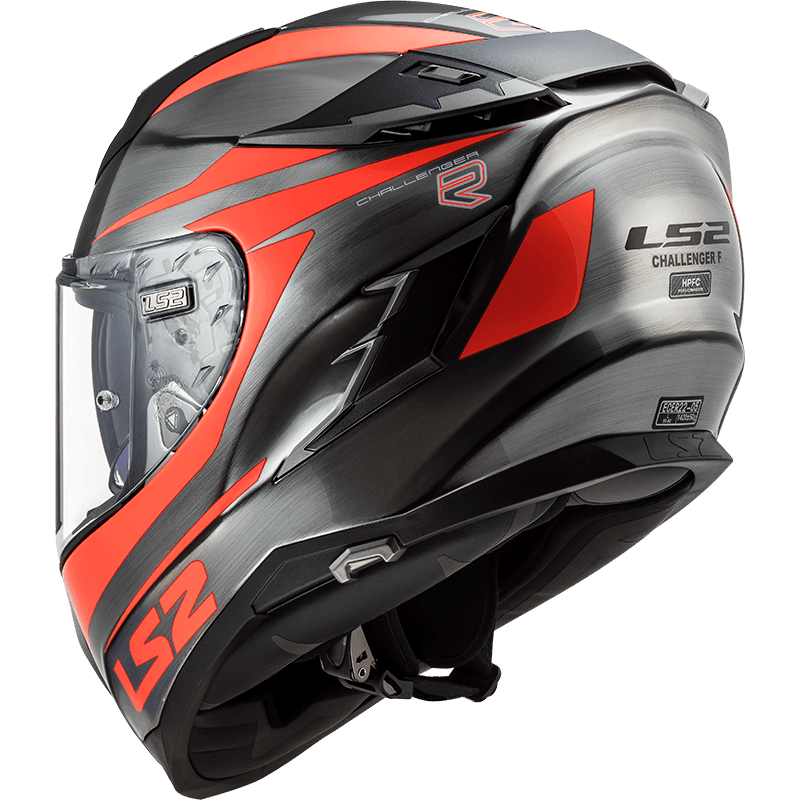 Casco LS2 352 Rookie Rampage Naranja Brillo con Spoiler