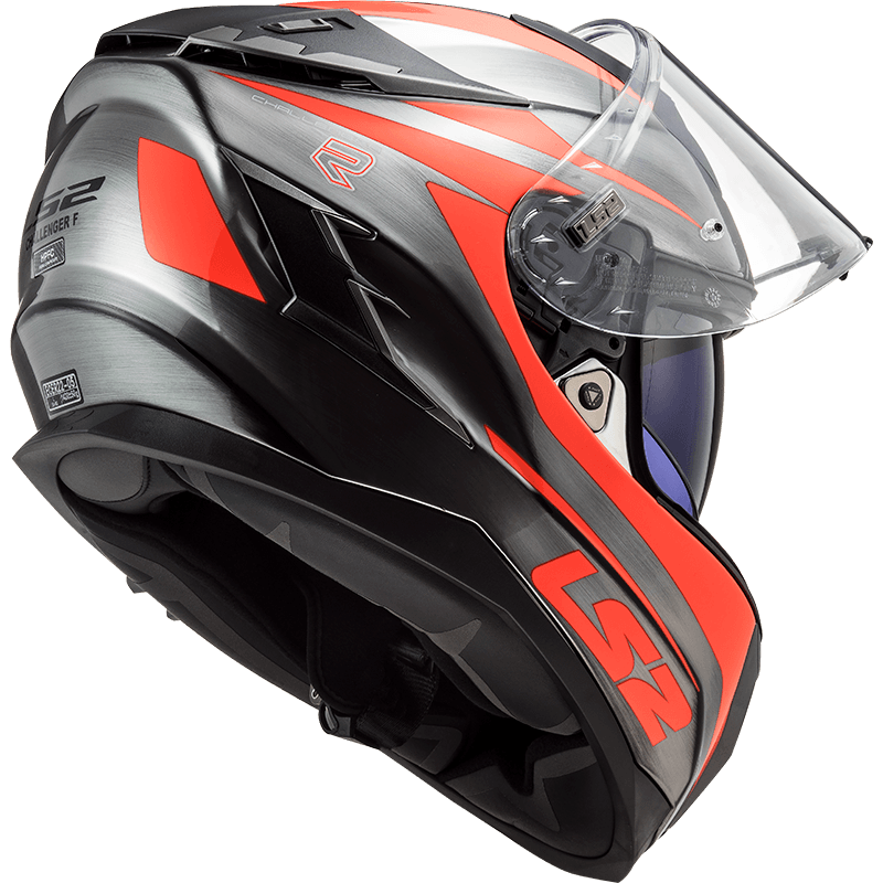 Casco LS2 352 Rookie Rampage Naranja Brillo con Spoiler