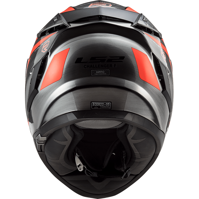 Casco LS2 352 Rookie Rampage Naranja Brillo con Spoiler