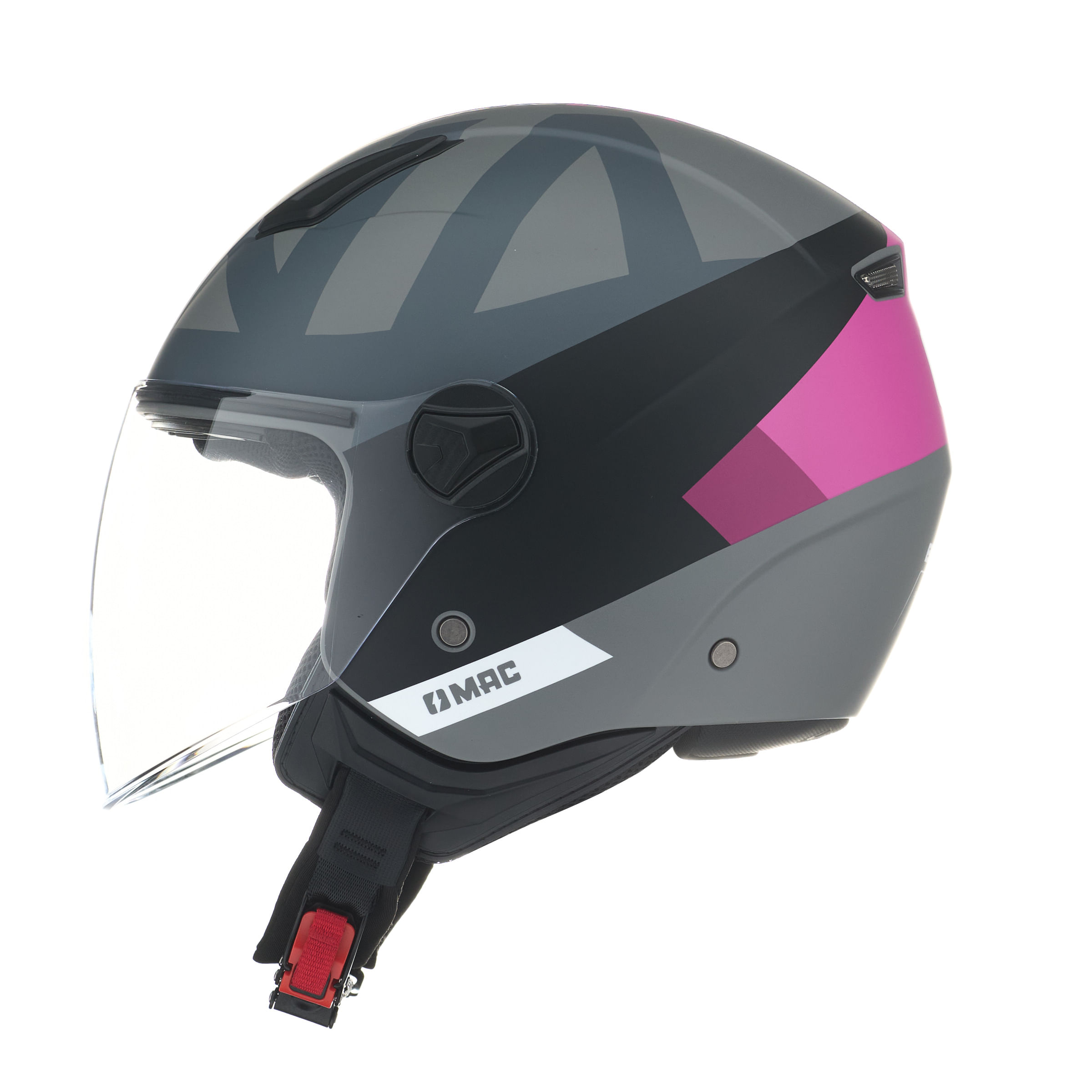 Casco MAC 721 Beat Nova Gris / Rosa / Mate