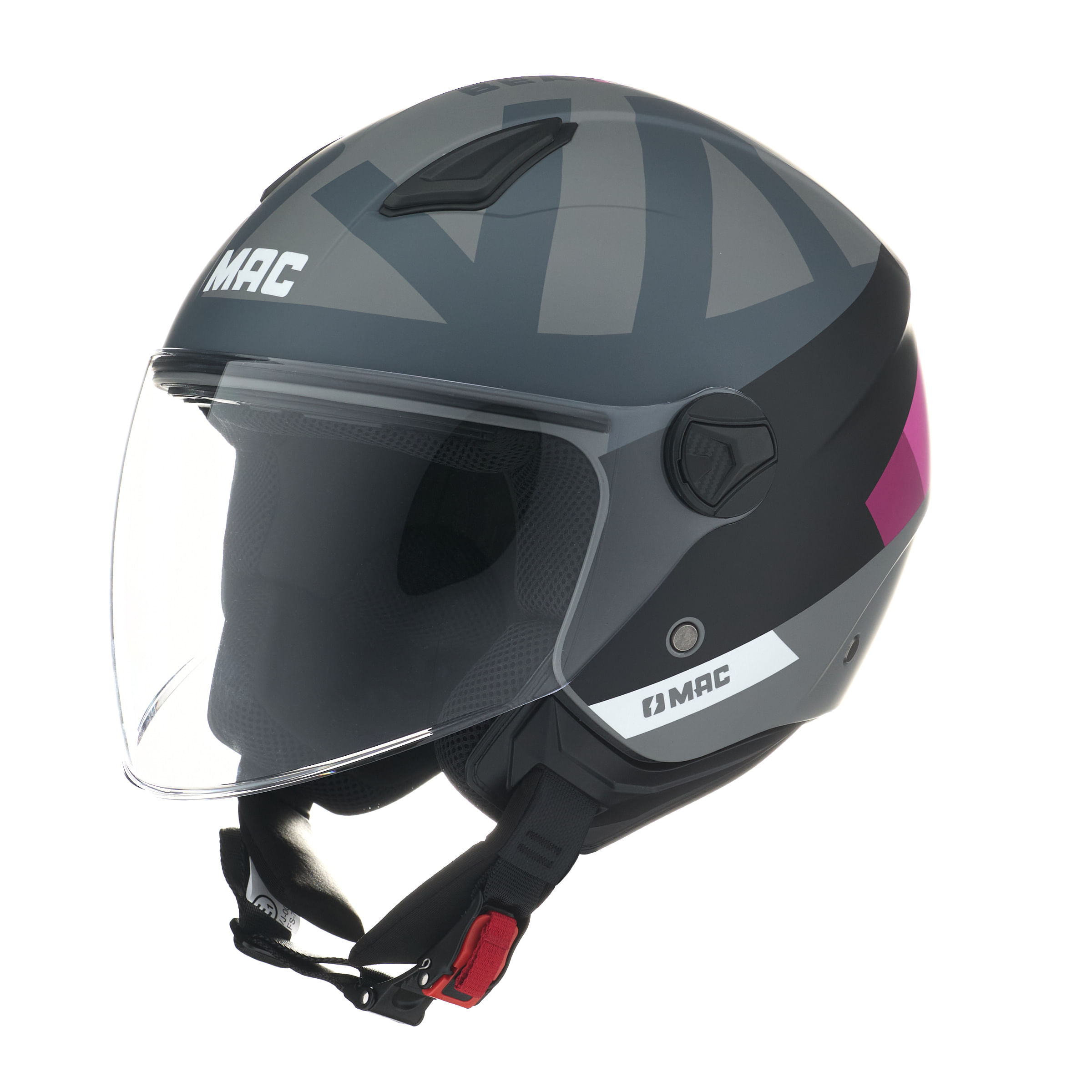 Casco MAC 721 Beat Nova Gris / Rosa / Mate