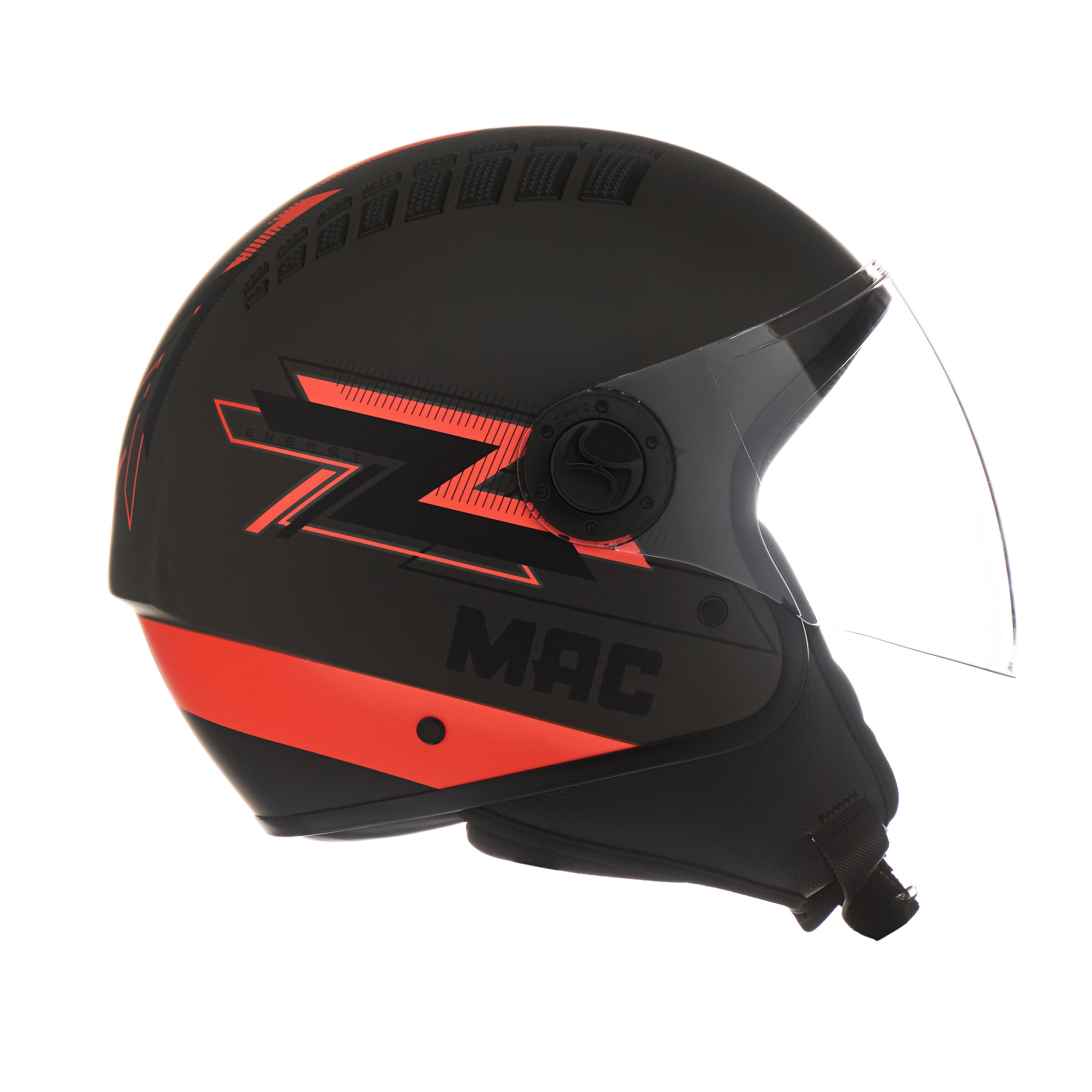 Casco MAC 230 Addax Energy Negro / Rojo / Mate