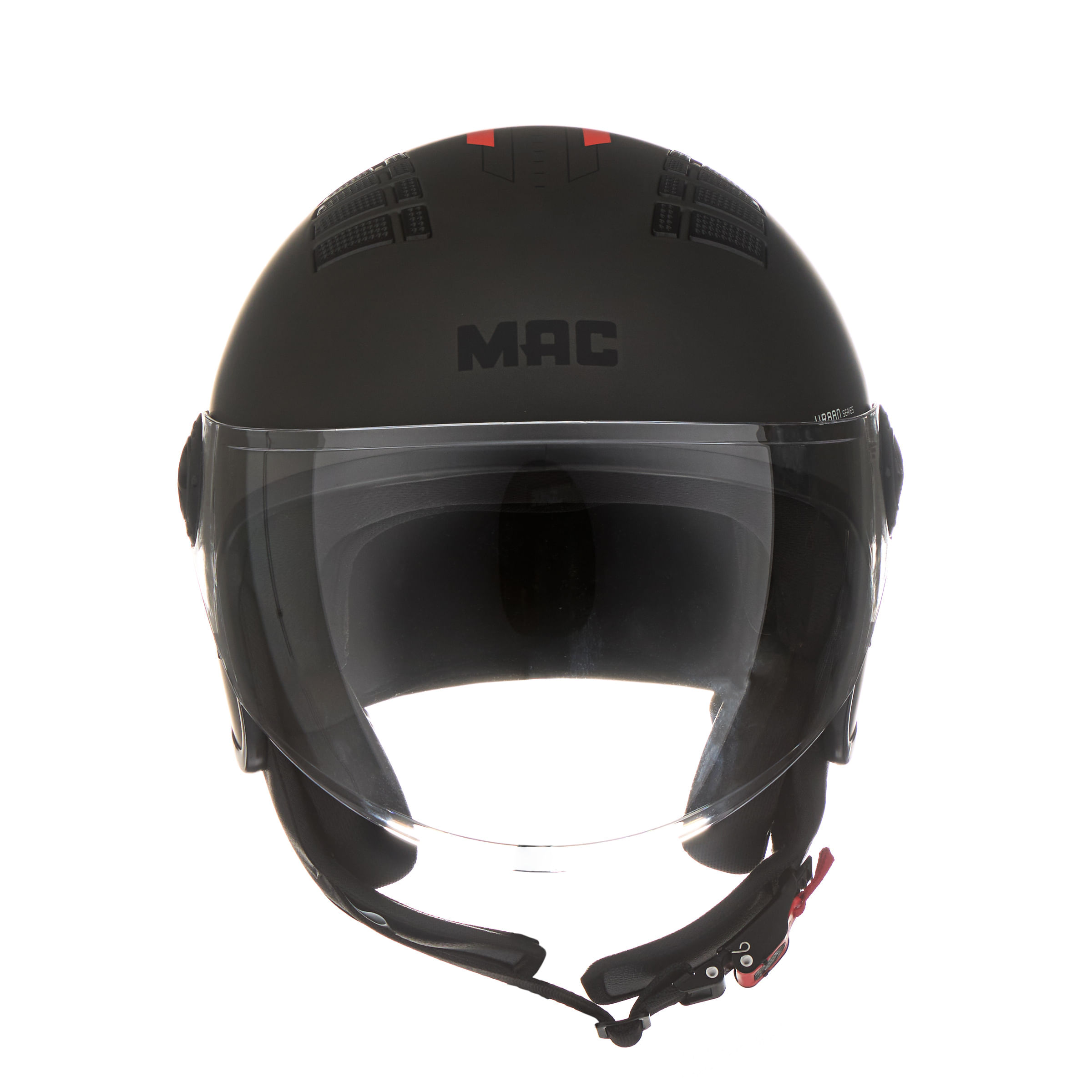 Casco MAC 230 Addax Energy Negro / Rojo / Mate