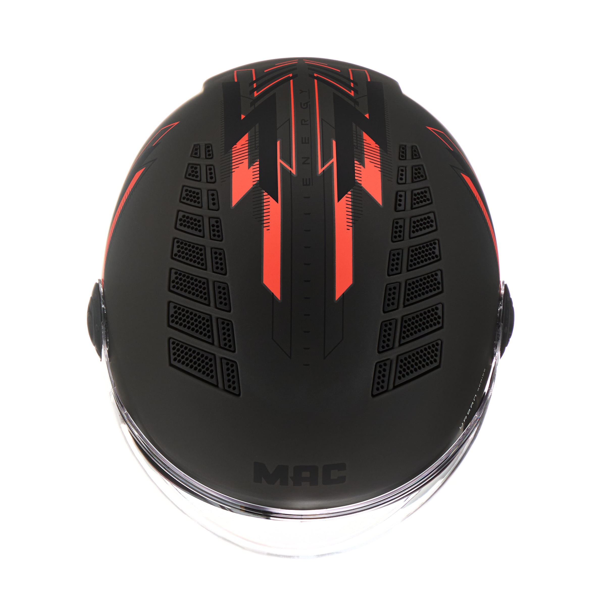 Casco MAC 230 Addax Energy Negro / Rojo / Mate